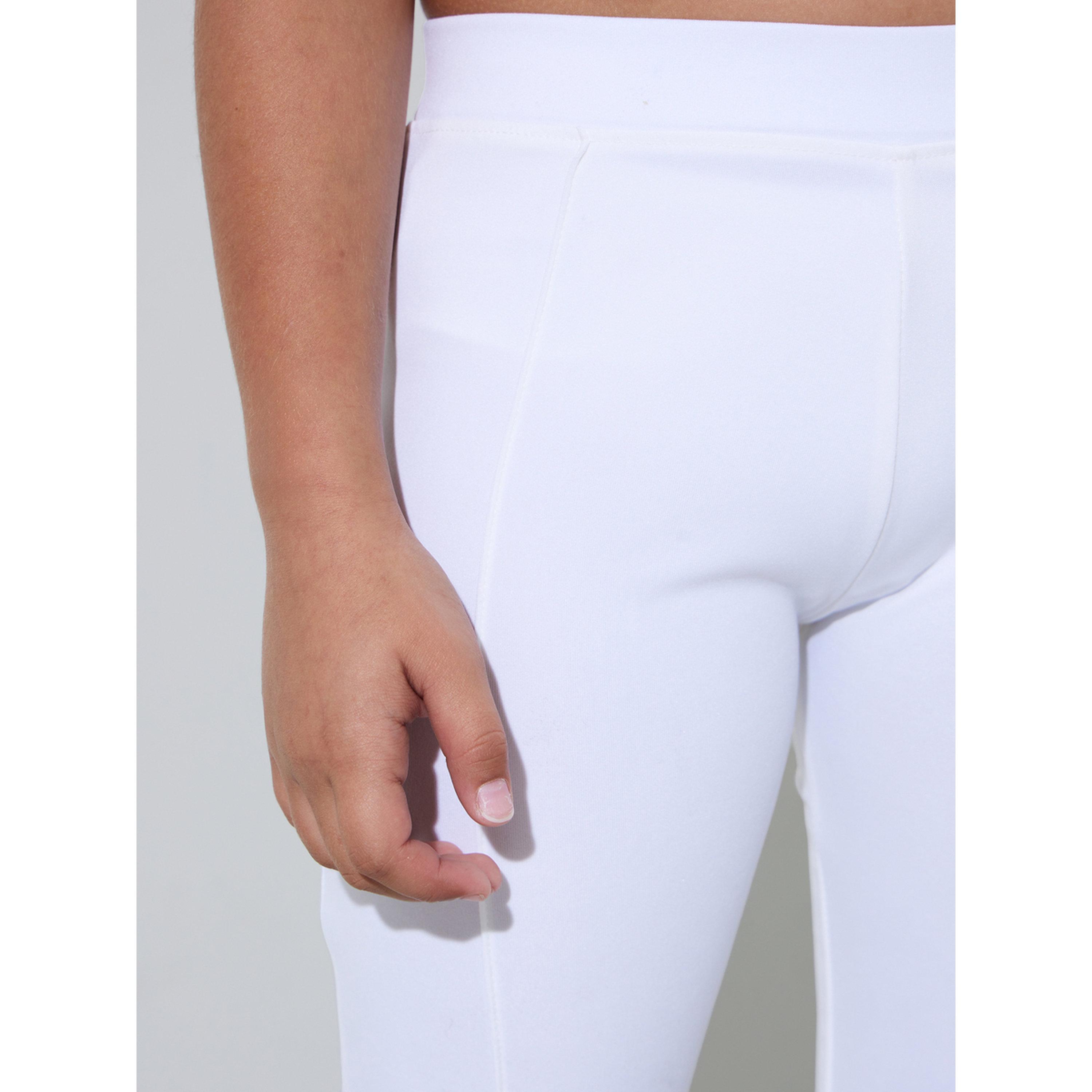 Styli Teen Girls Off White Knitted Full Length Leggings-girls-clothing-bottoms-leggings-image-4