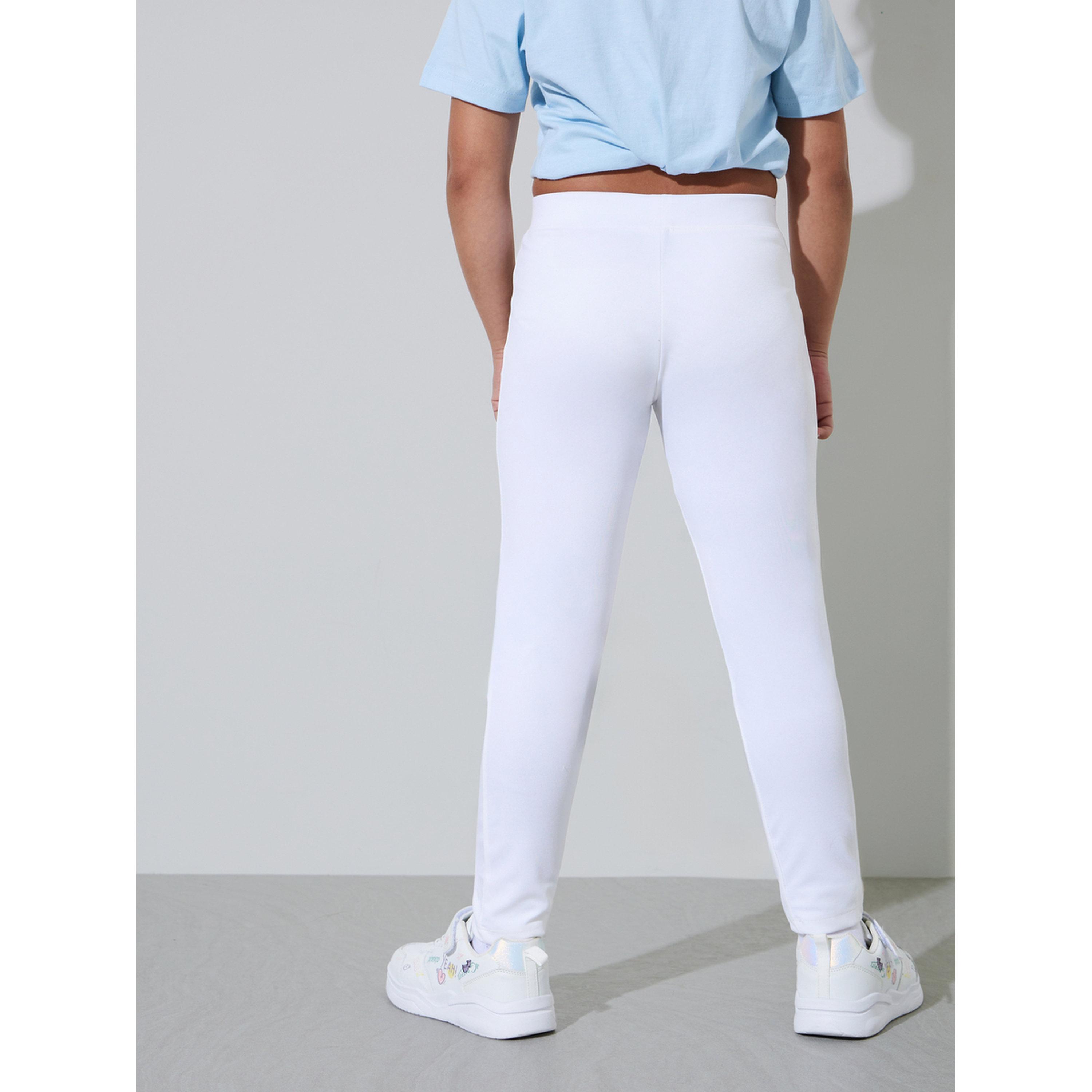 Styli Teen Girls Off White Knitted Full Length Leggings-girls-clothing-bottoms-leggings-image-5