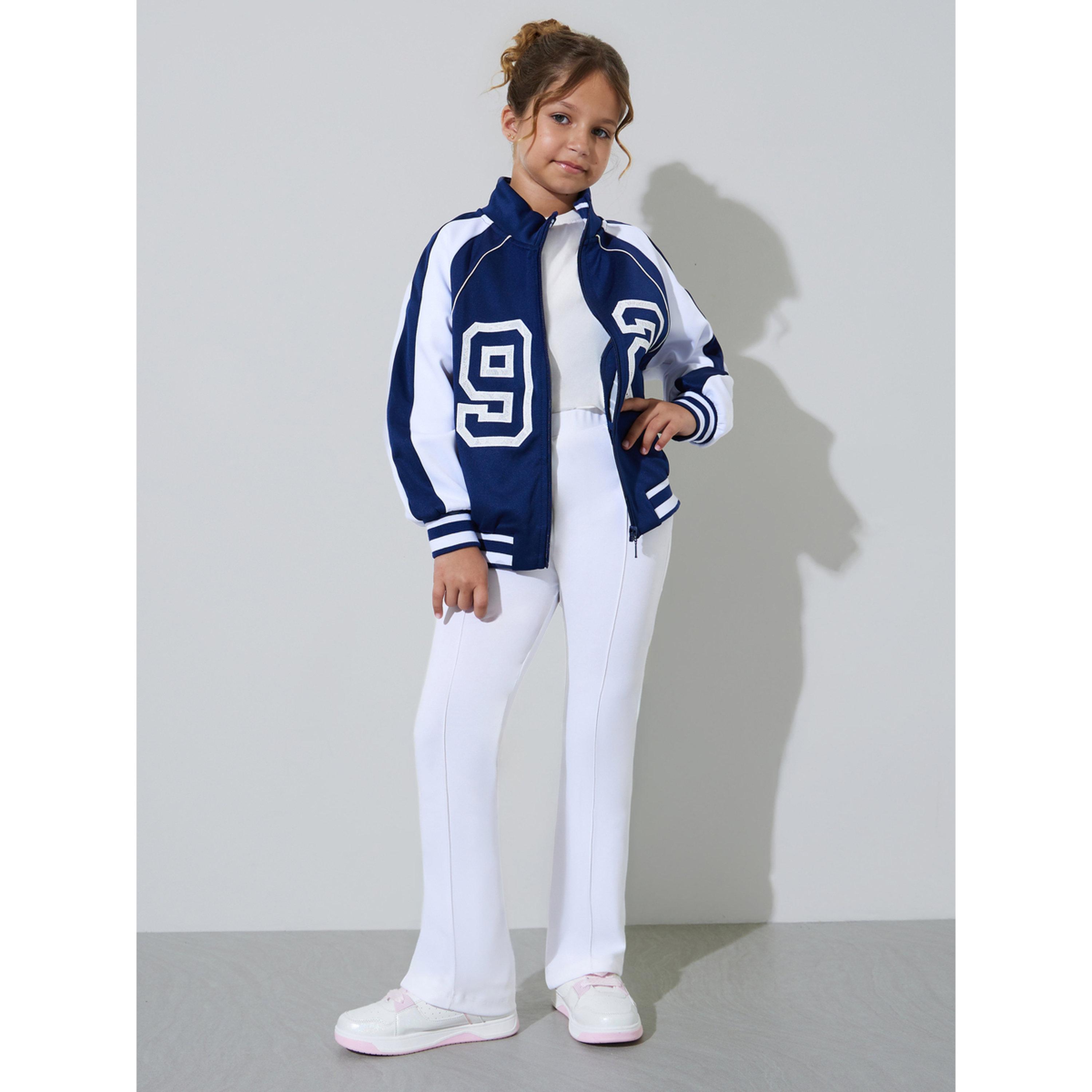 Styli Teen Girls Off White Fit and Flared Leggings with Pin Tucks-girls-clothing-bottoms-leggings-image-2