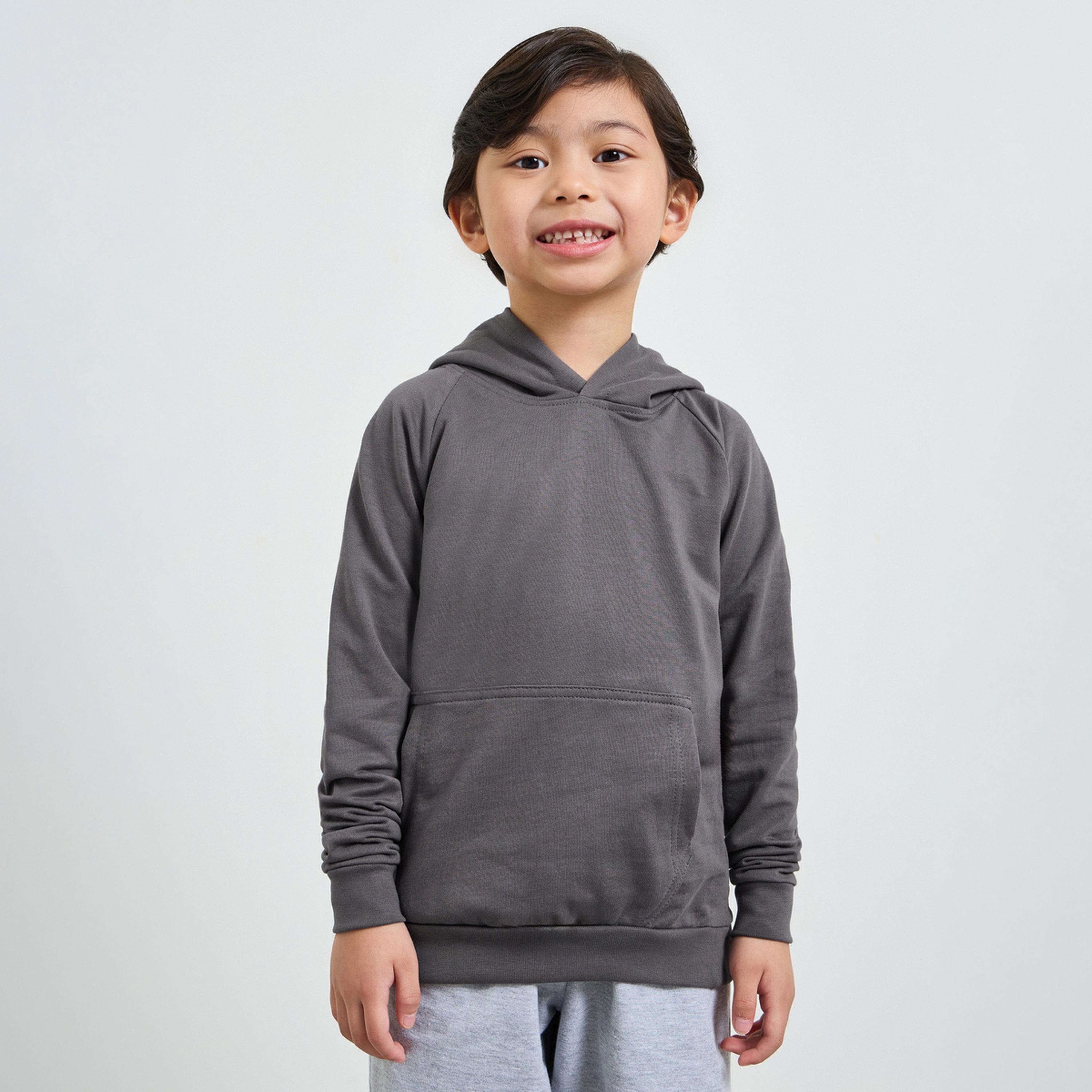ستايلي - هودي قطني للجنسين للأطفال مع جيب أمامي-boys-clothing-sweatshirts-image-1