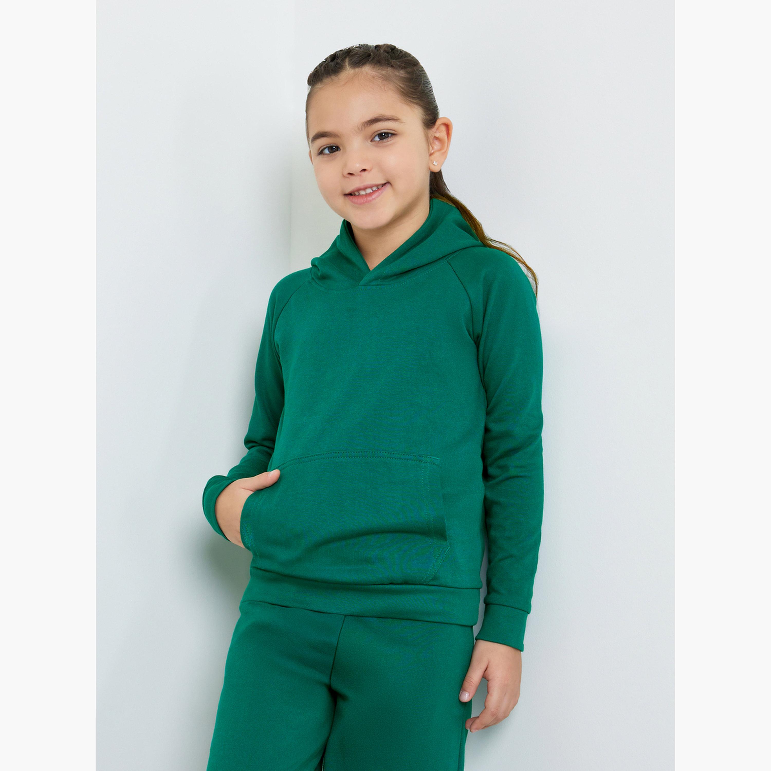 Styli Kids Unisex Cotton Hoodie with Kangaroo Pocket-girls-clothing-sweatshirts-image-1