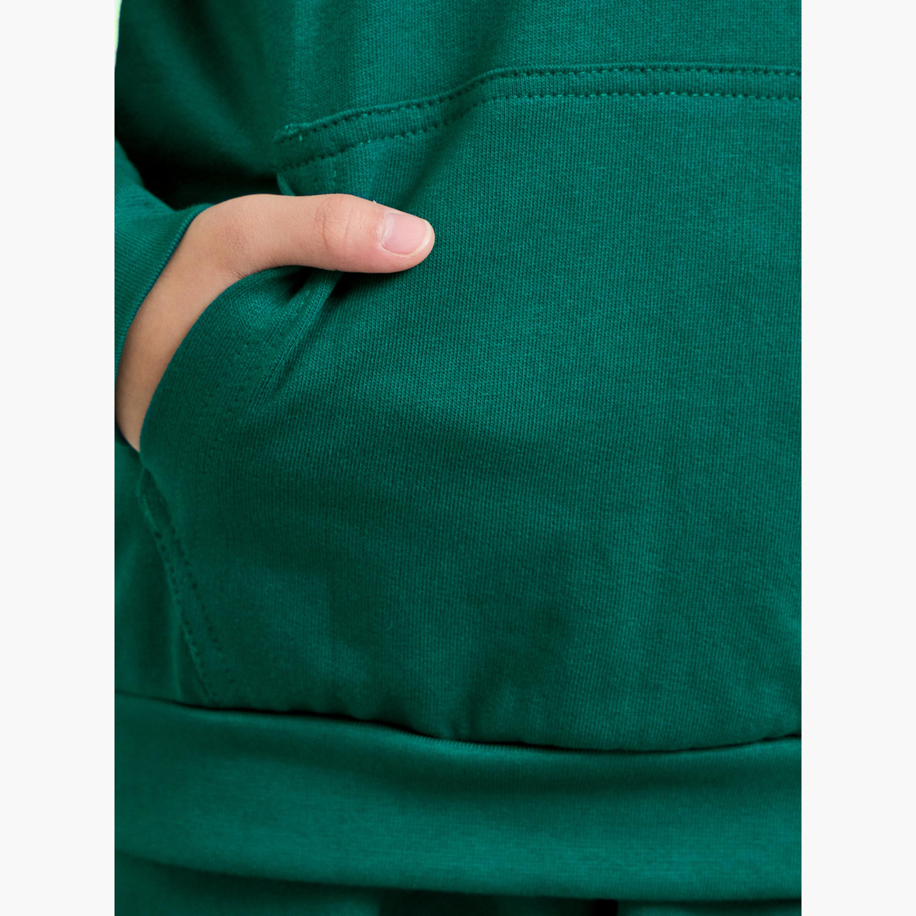 Styli Kids Unisex Cotton Hoodie with Kangaroo Pocket-girls-clothing-sweatshirts-image-4