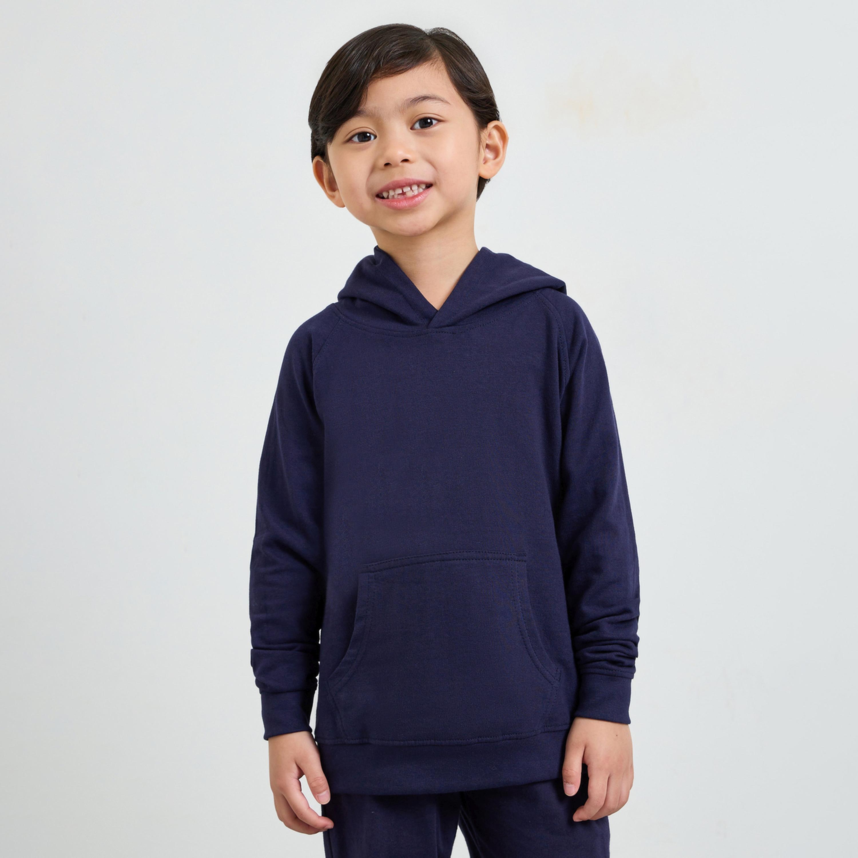 ستايلي - هودي قطني للجنسين للأطفال مع جيب أمامي-boys-clothing-sweatshirts-image-1