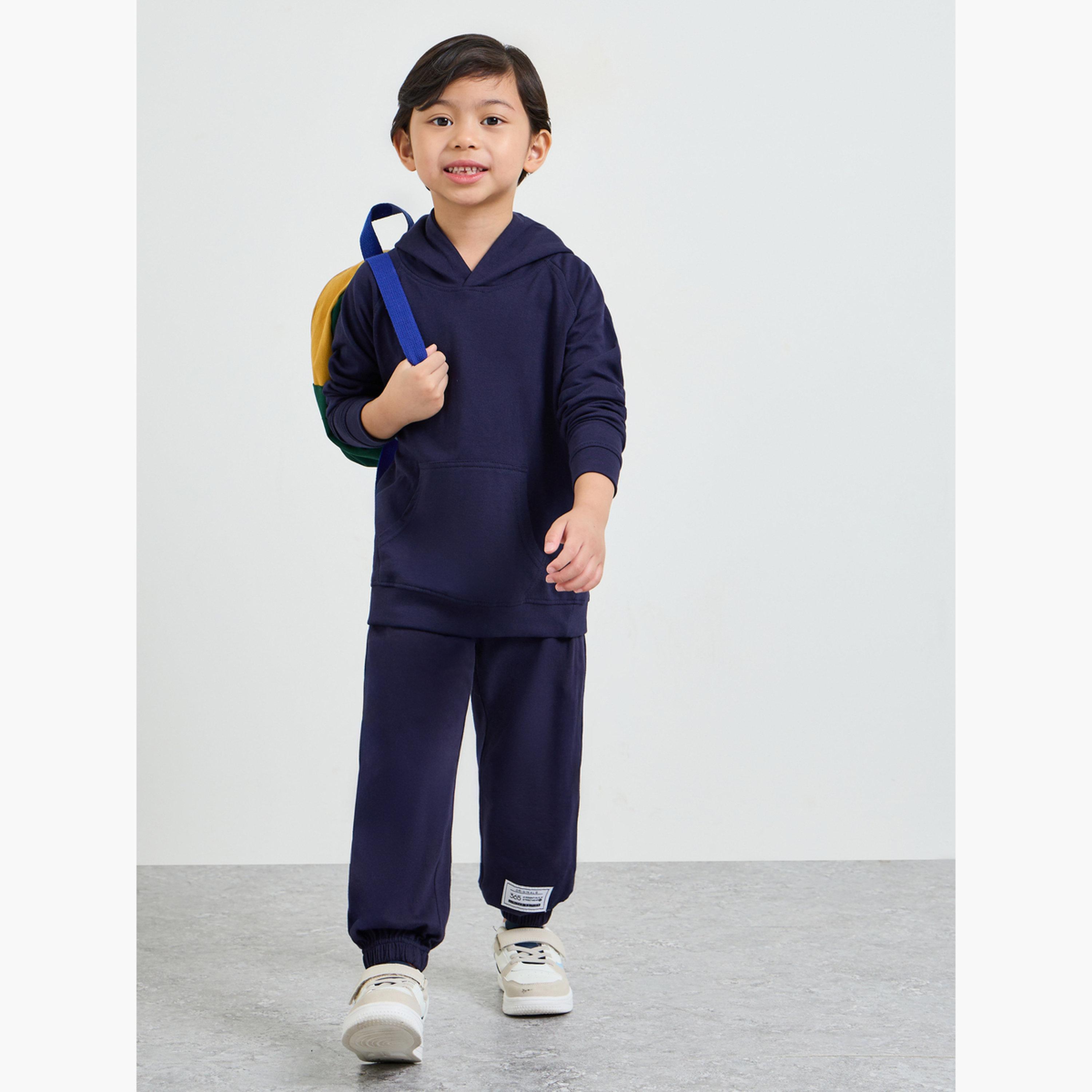 ستايلي - هودي قطني للجنسين للأطفال مع جيب أمامي-boys-clothing-sweatshirts-image-2