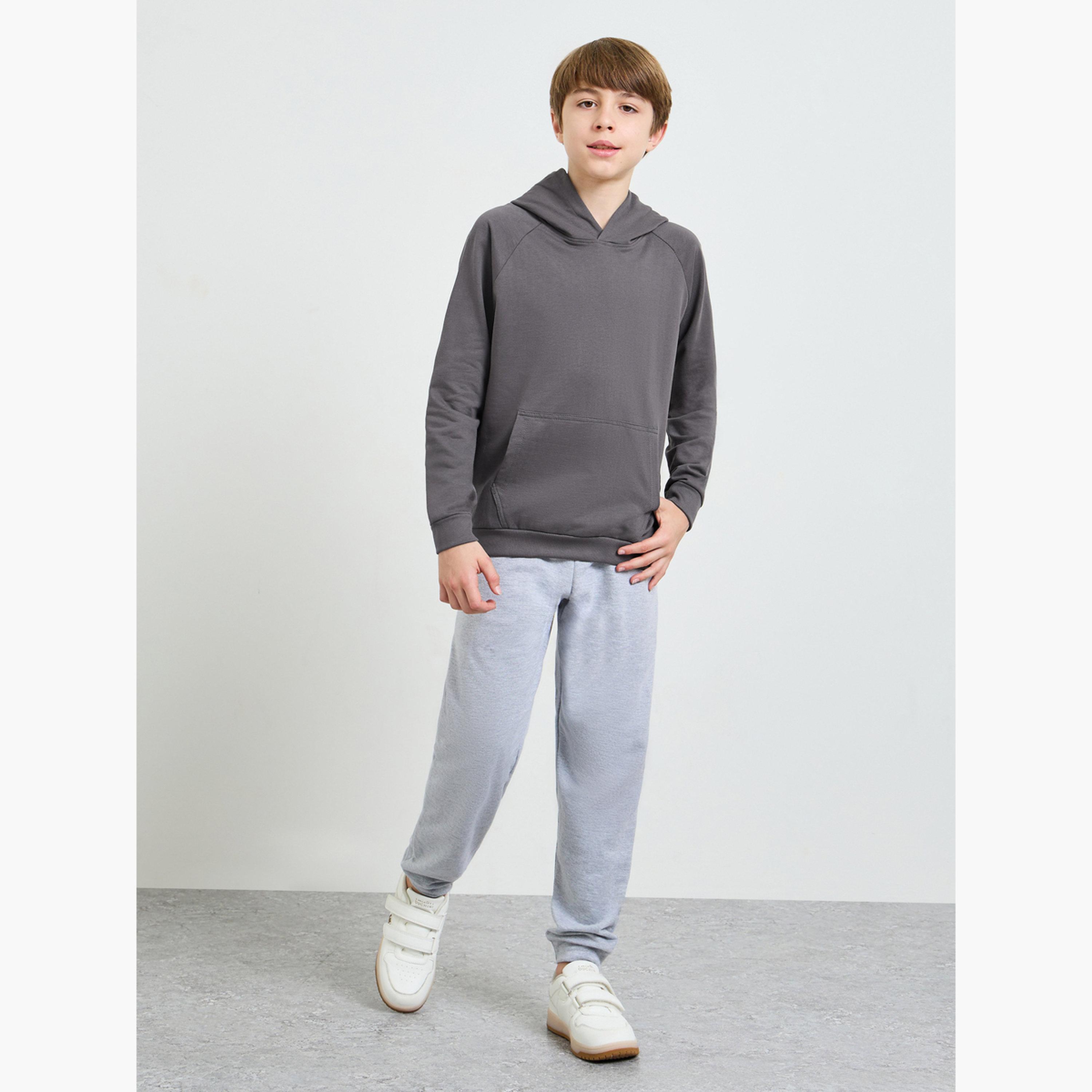 Styli Teen Cotton Hoodie with Kangaroo Pocket-boys-clothing-sweatshirts-image-2