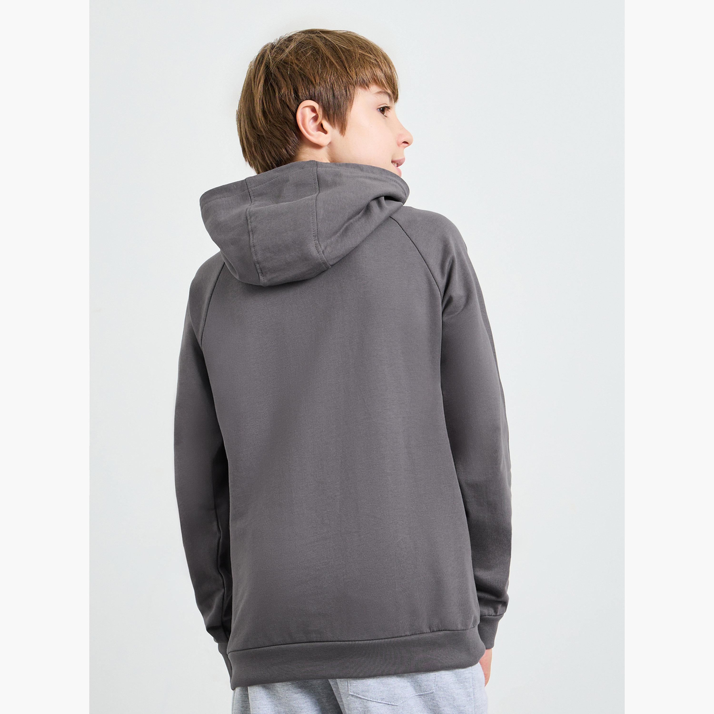 Styli Teen Cotton Hoodie with Kangaroo Pocket-boys-clothing-sweatshirts-image-3