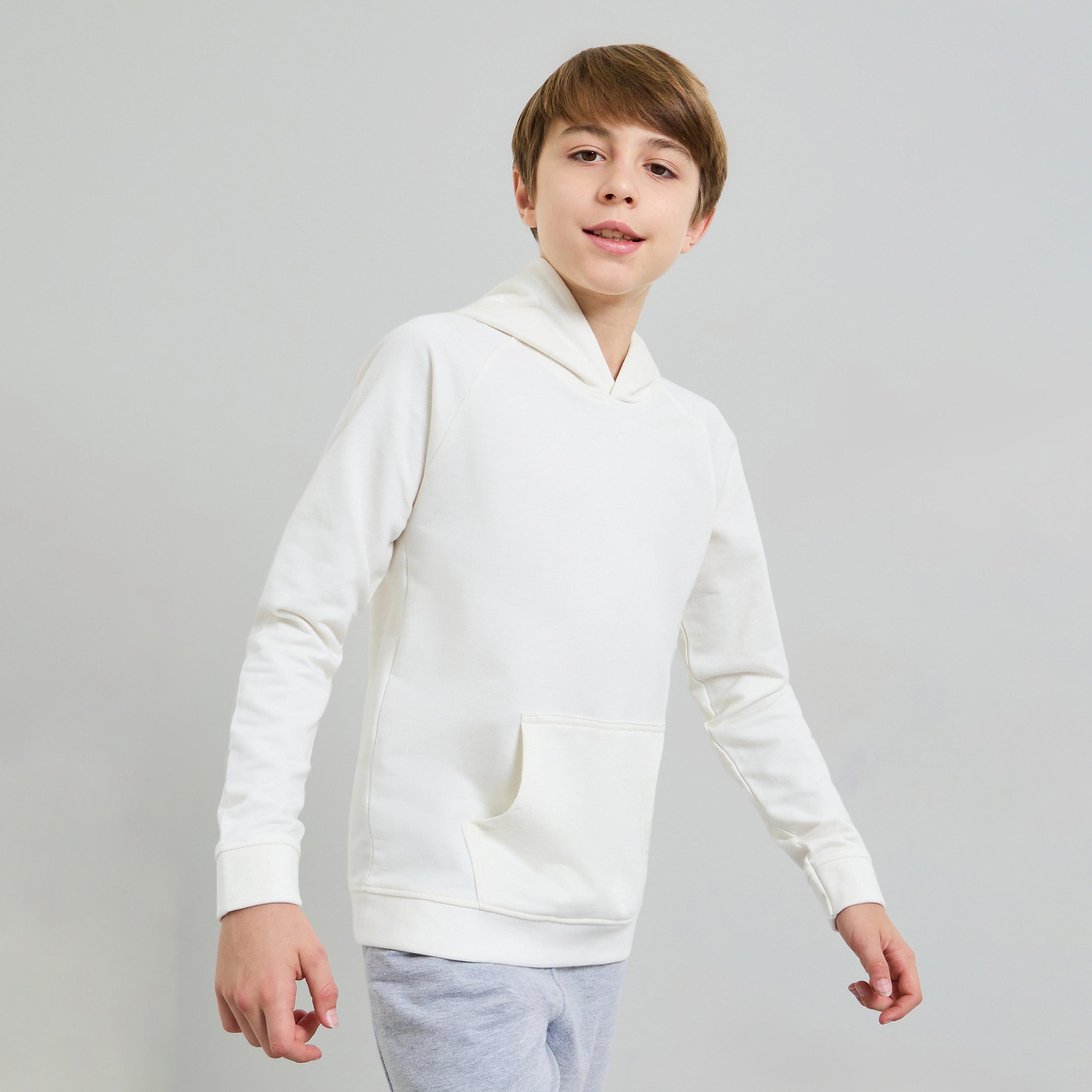 ستايلي - هودي قطني للجنسين للمراهقين مع جيب أمامي-boys-clothing-sweatshirts-image-1