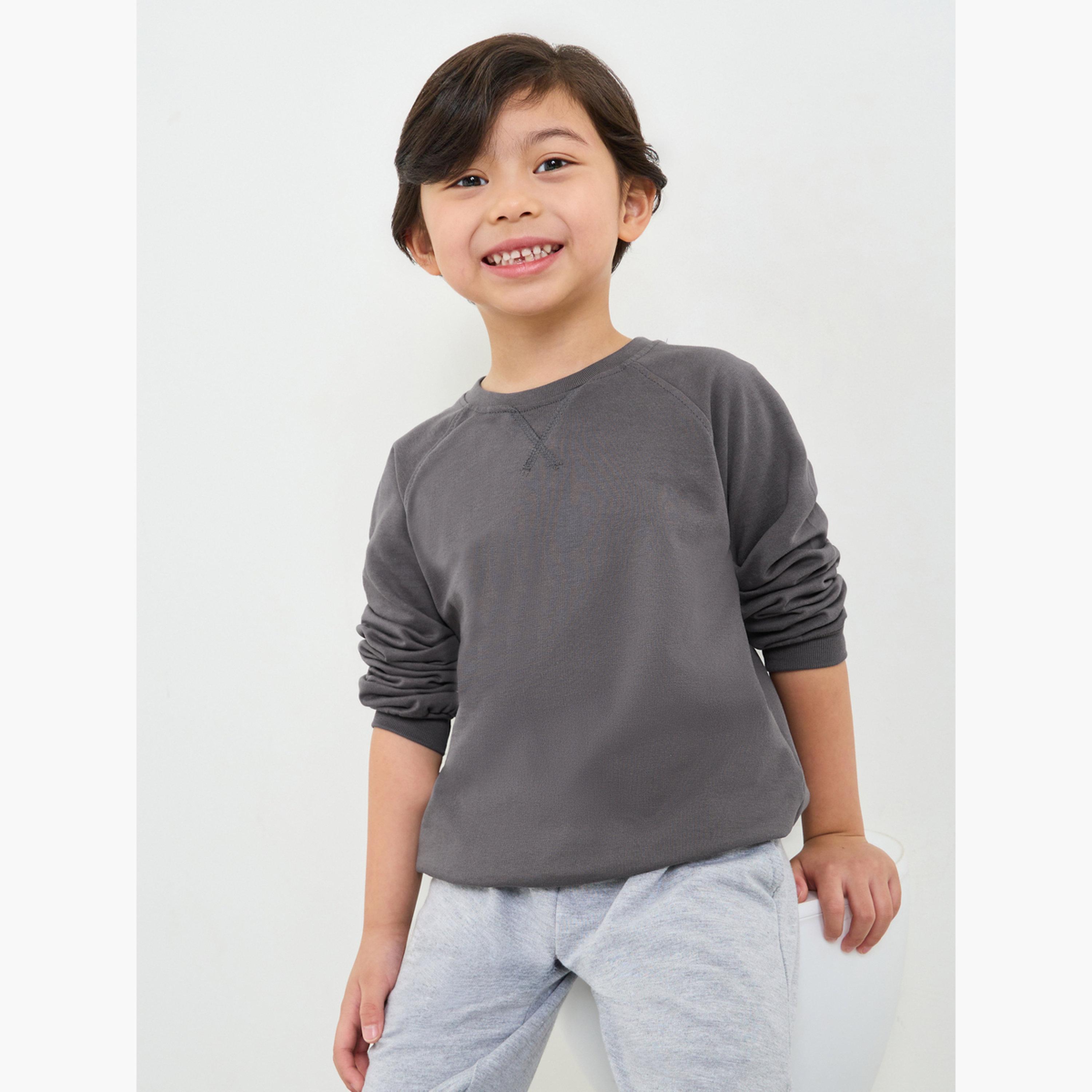 Styli Kids Raglan Sleeve Cotton Regular Fit Sweatshirt-boys-clothing-sweatshirts-image-3