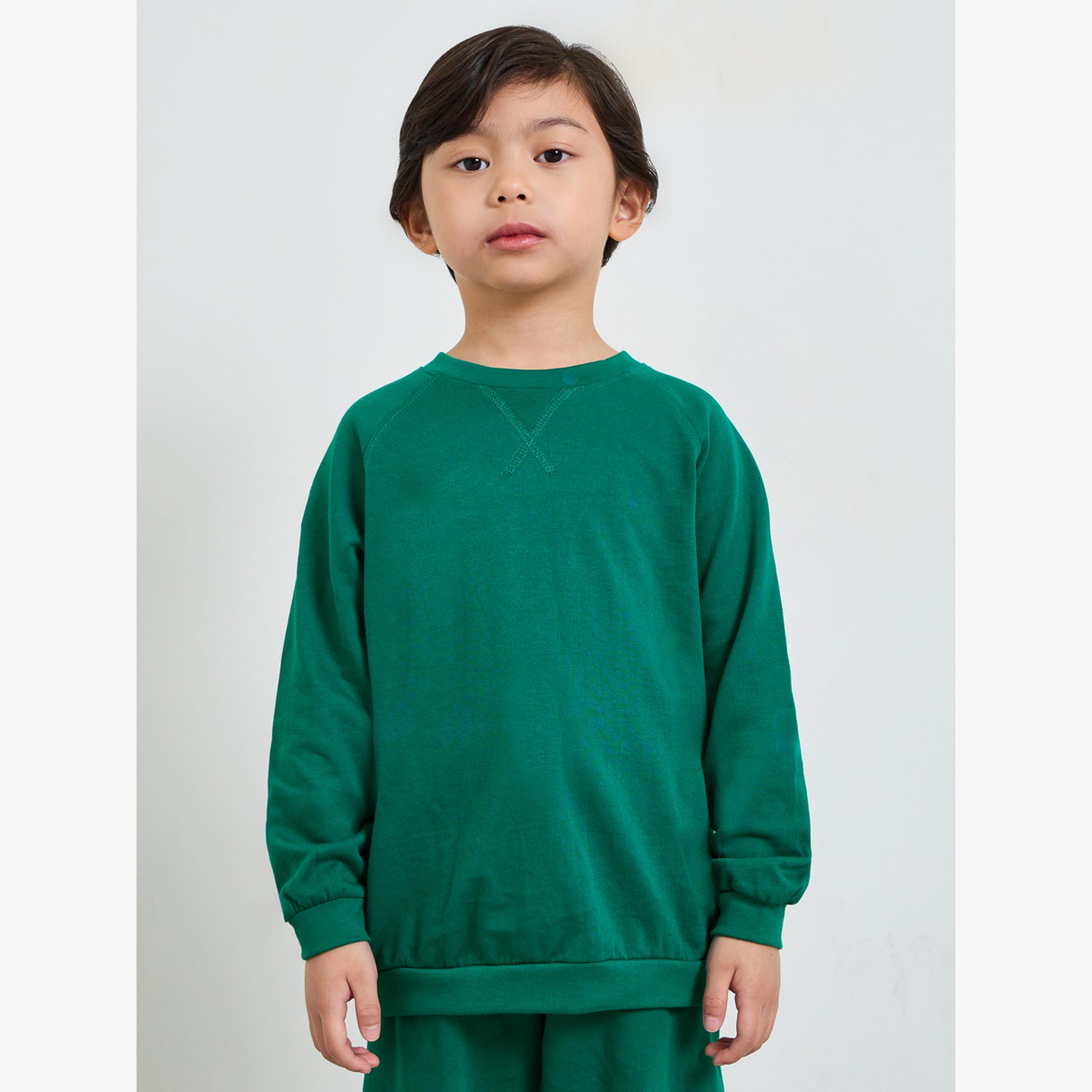 Styli Kids Raglan Sleeve Cotton Regular Fit Sweatshirt-boys-clothing-sweatshirts-image-1