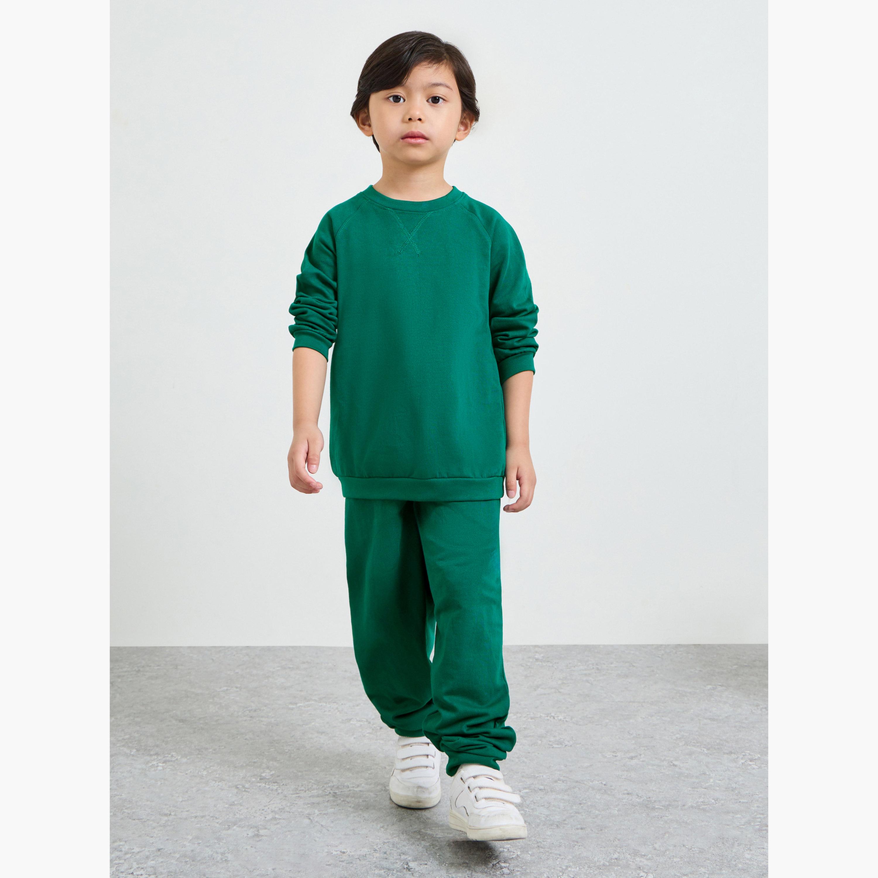 Styli Kids Raglan Sleeve Cotton Regular Fit Sweatshirt-boys-clothing-sweatshirts-image-2