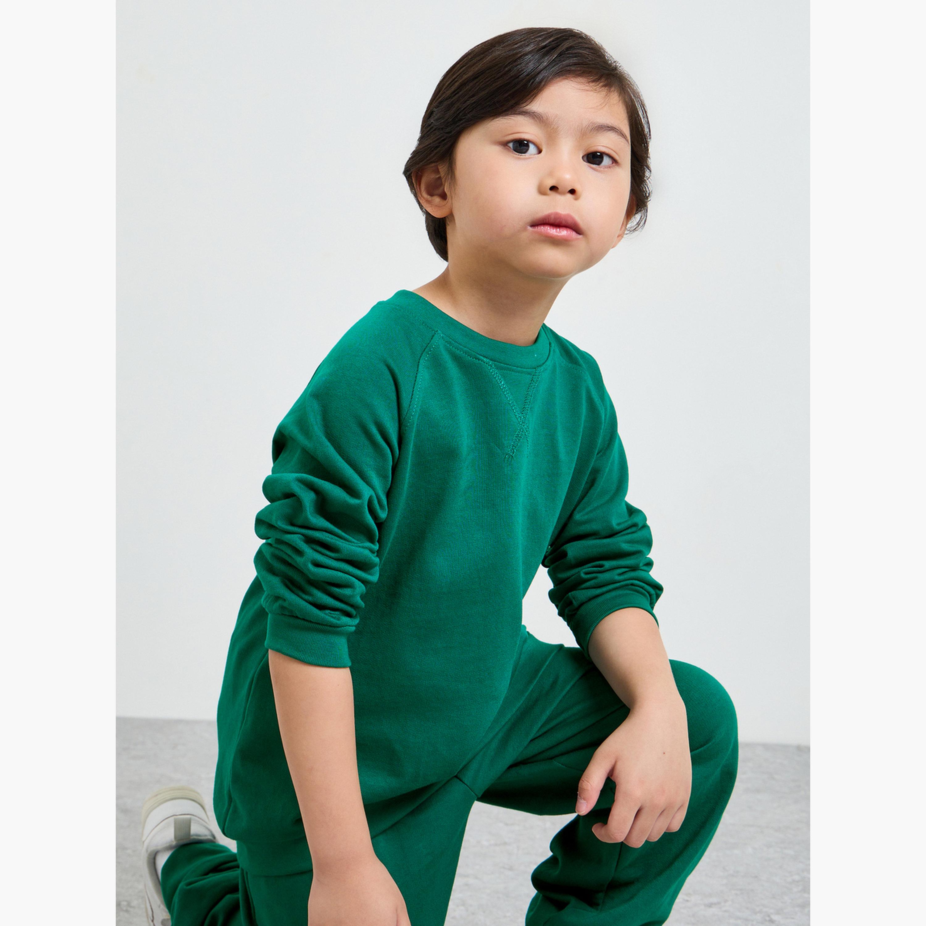 Styli Kids Raglan Sleeve Cotton Regular Fit Sweatshirt-boys-clothing-sweatshirts-image-3