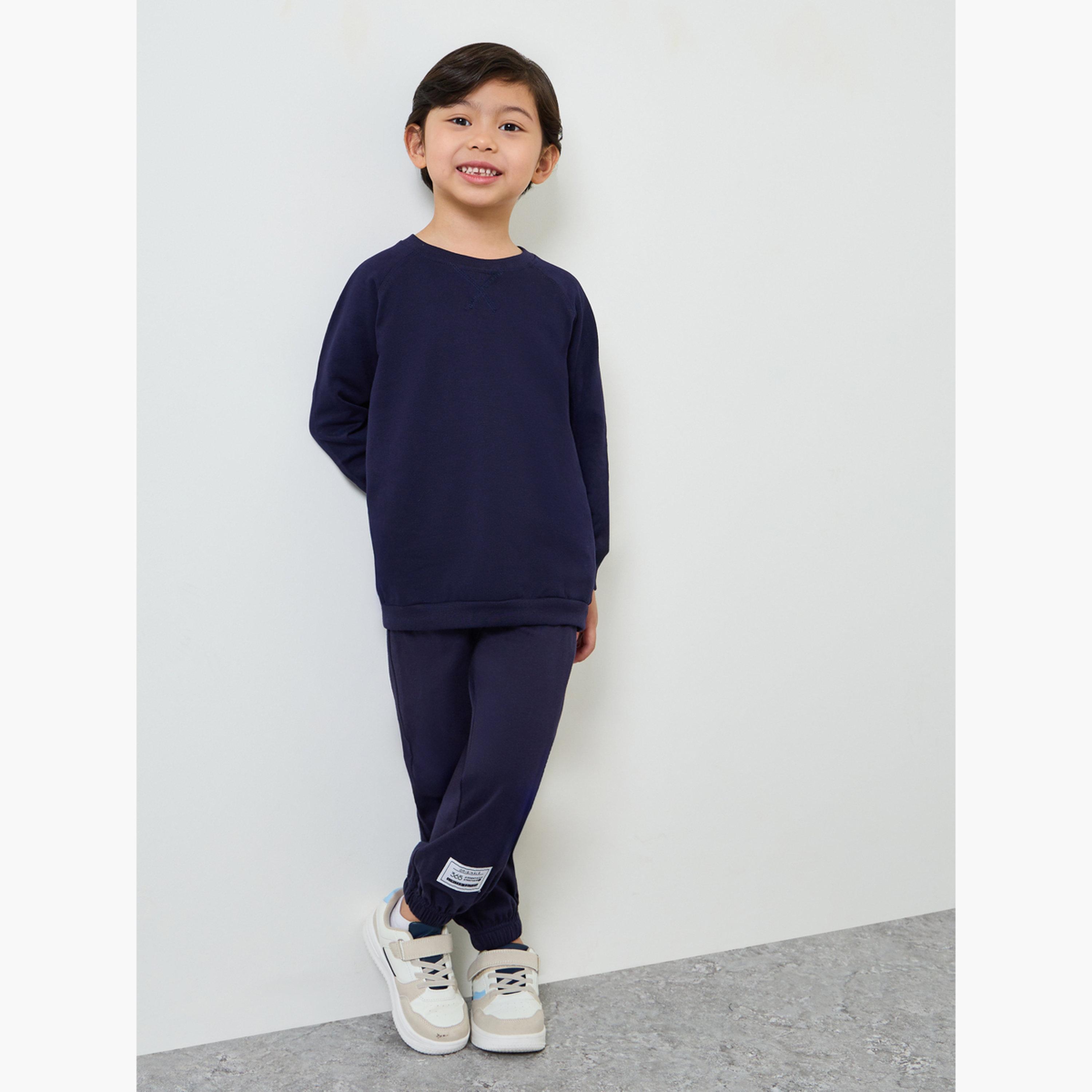Styli Kids Raglan Sleeve Cotton Regular Fit Sweatshirt-boys-clothing-sweatshirts-image-2