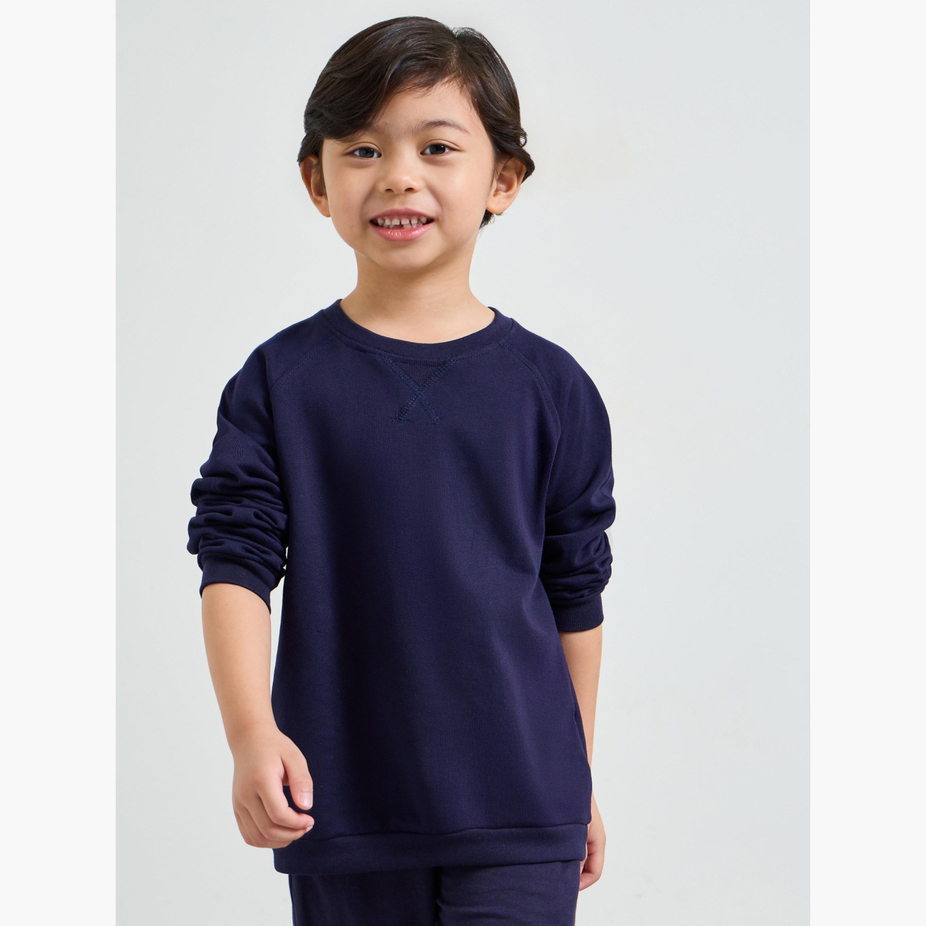 Styli Kids Raglan Sleeve Cotton Regular Fit Sweatshirt-boys-clothing-sweatshirts-image-3