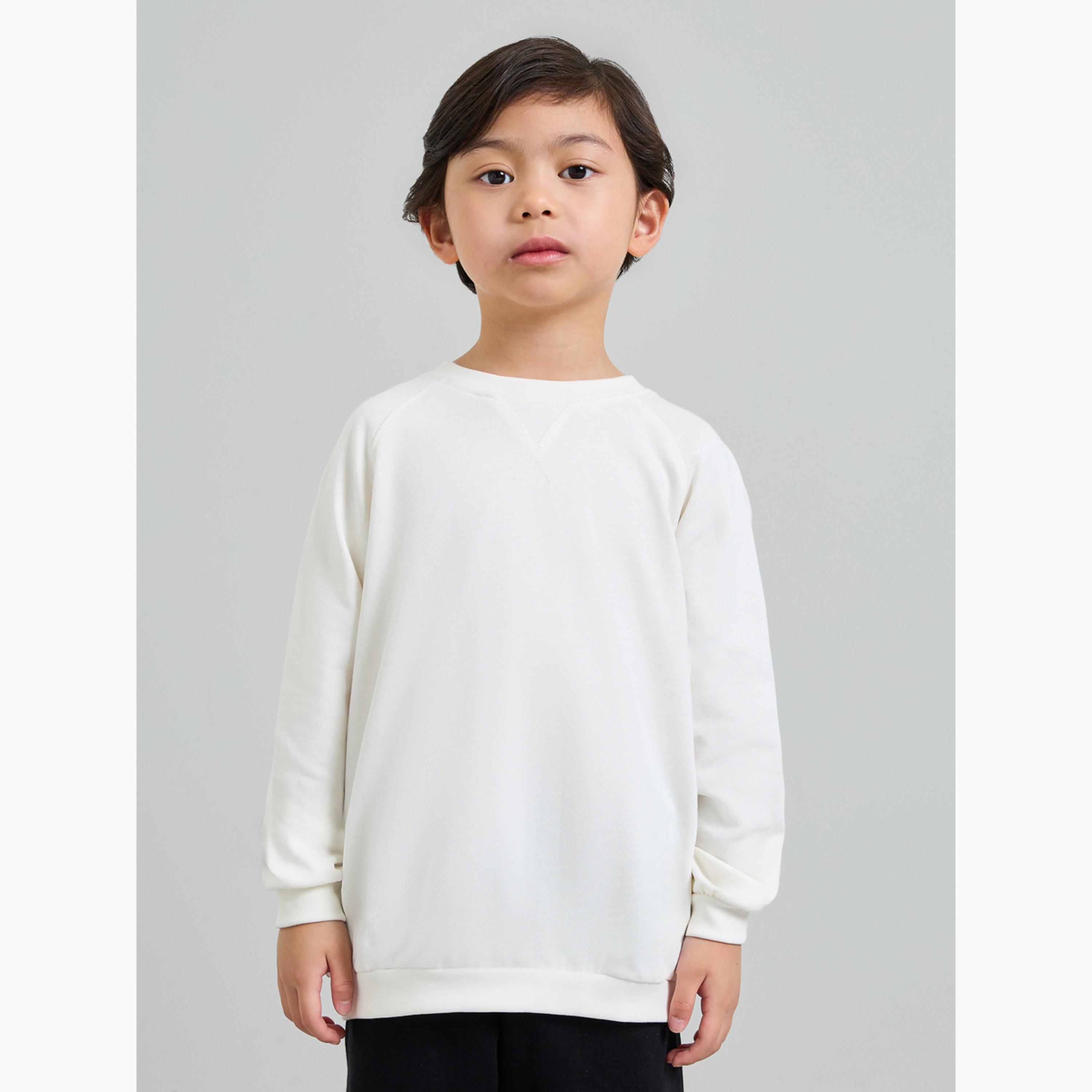 Styli Kids Raglan Sleeve Cotton Regular Fit Sweatshirt-boys-clothing-sweatshirts-image-1