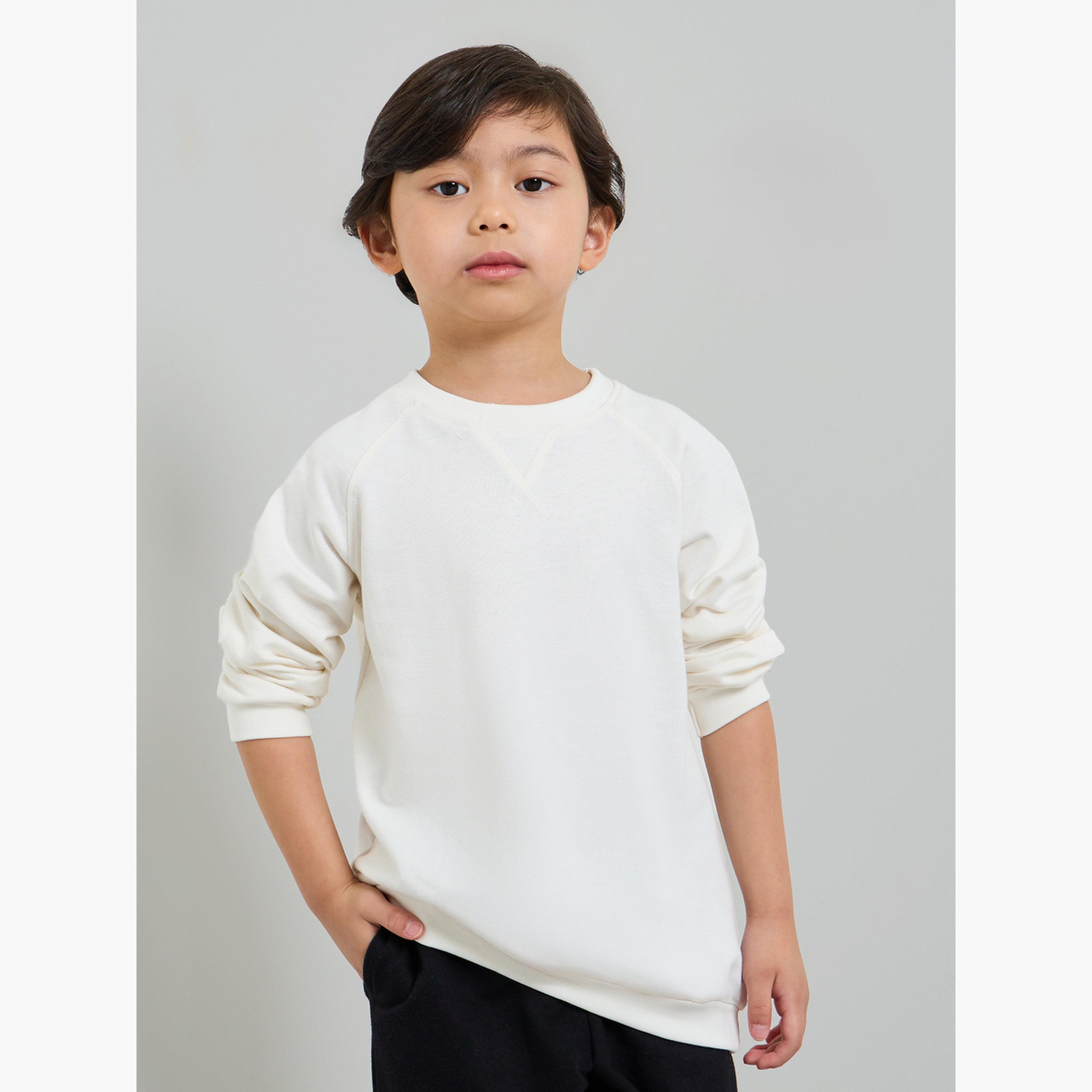 Styli Kids Raglan Sleeve Cotton Regular Fit Sweatshirt-boys-clothing-sweatshirts-image-3