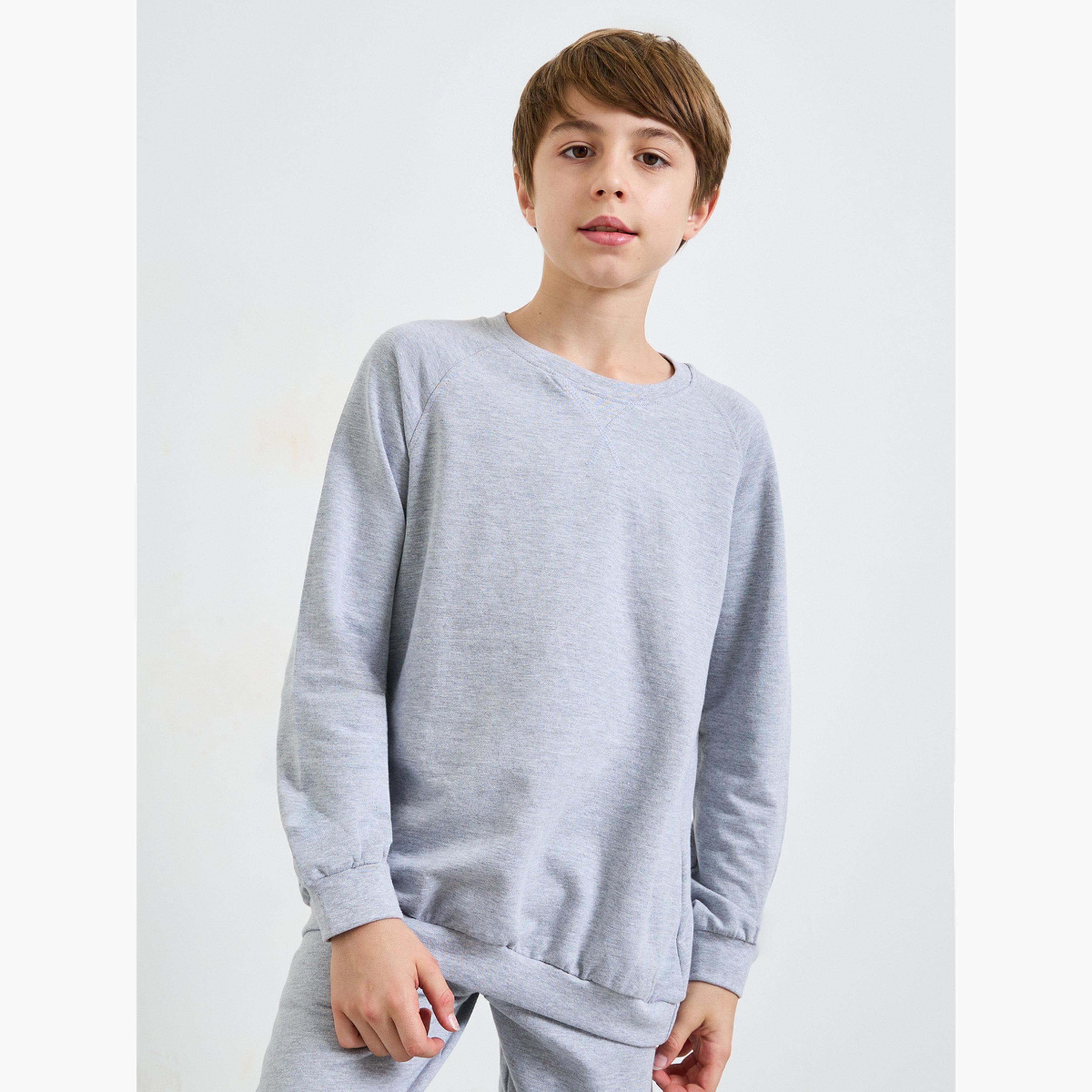 ستايلي - سويت شيرت قطني للجنسين بقصة عادية-boys-clothing-sweatshirts-image-1