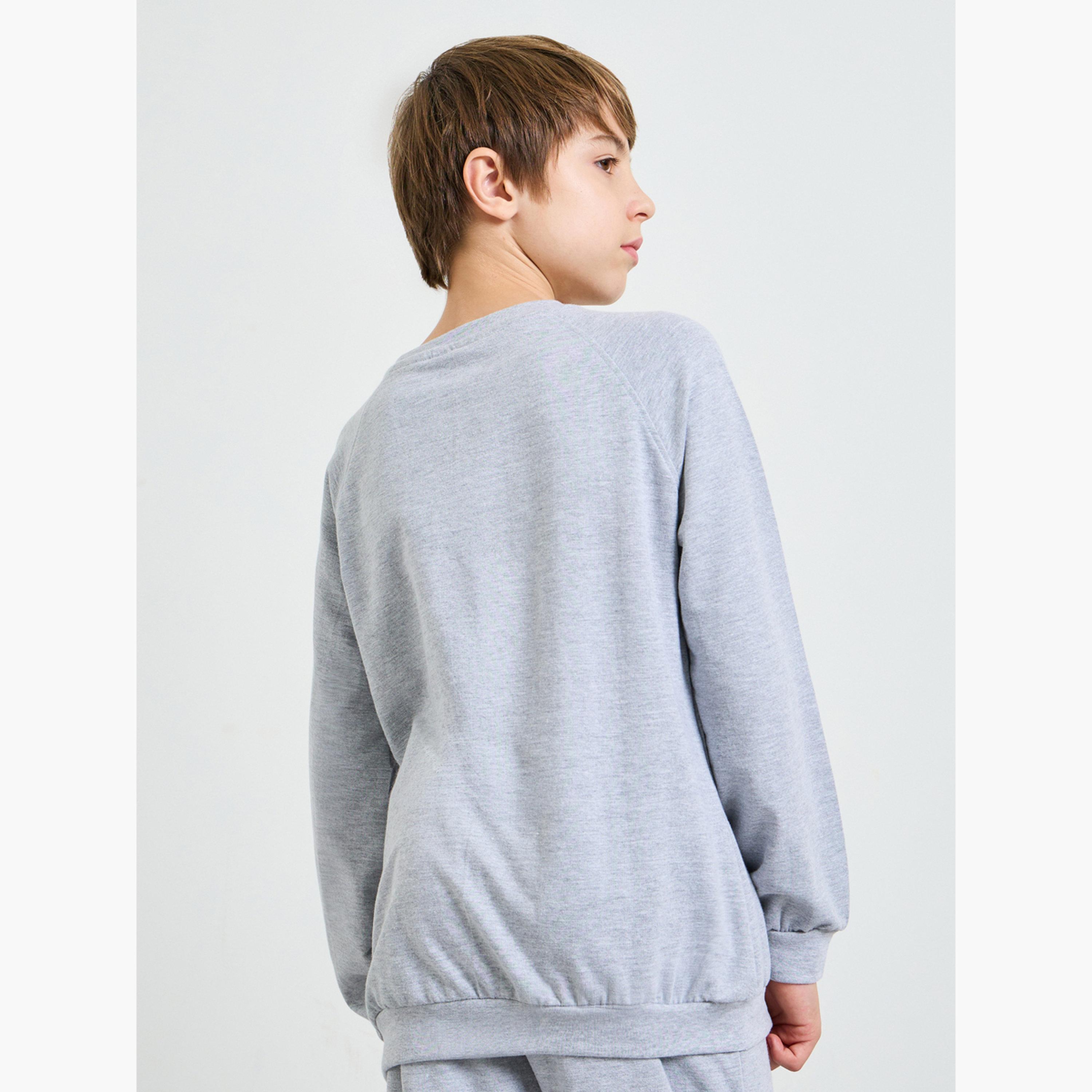 ستايلي - سويت شيرت قطني للجنسين بقصة عادية-boys-clothing-sweatshirts-image-4