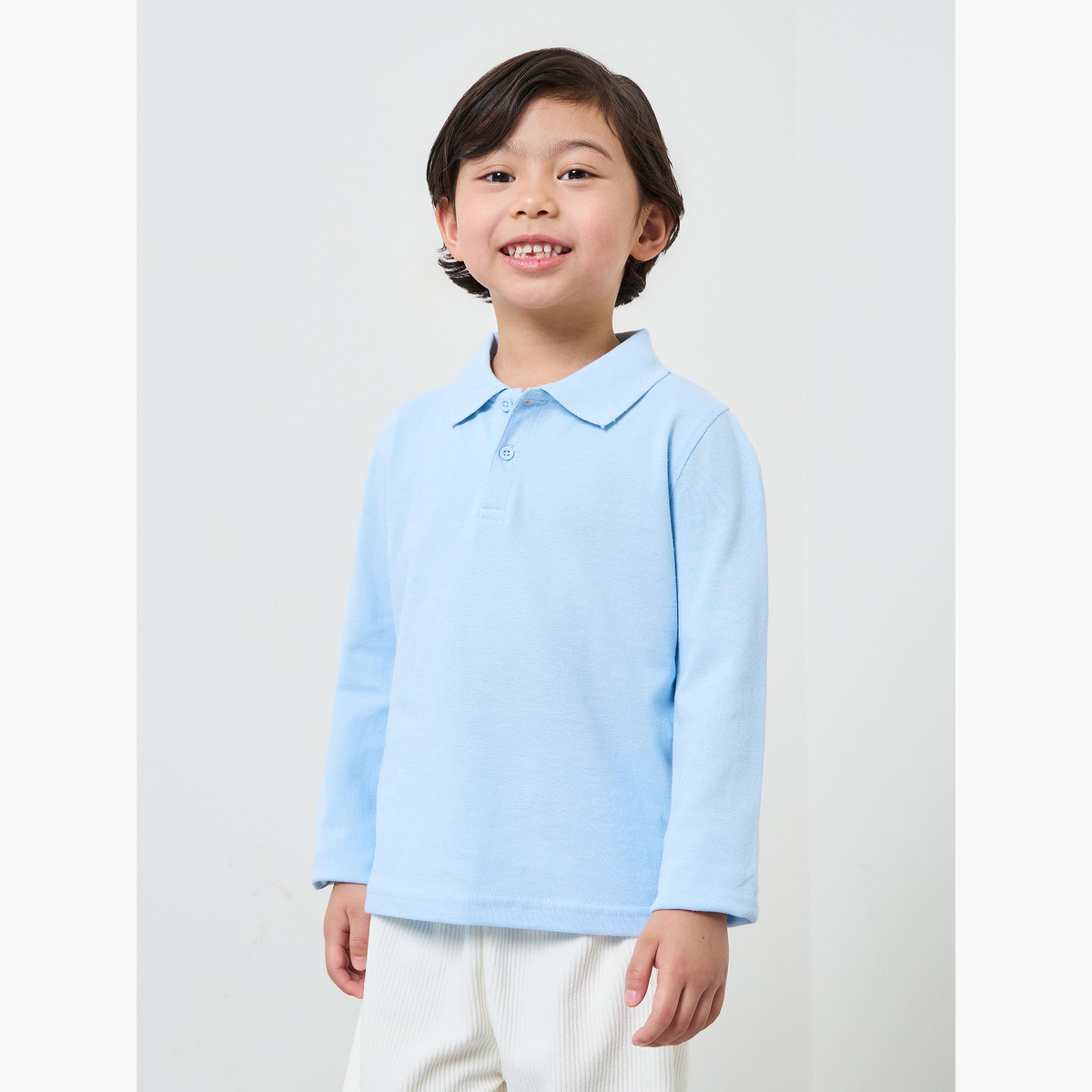 Styli Kids Pack of 2 - Cotton Long Sleeves Polo T-Shirt-boys-clothing-tshirtsandpolos-image-3