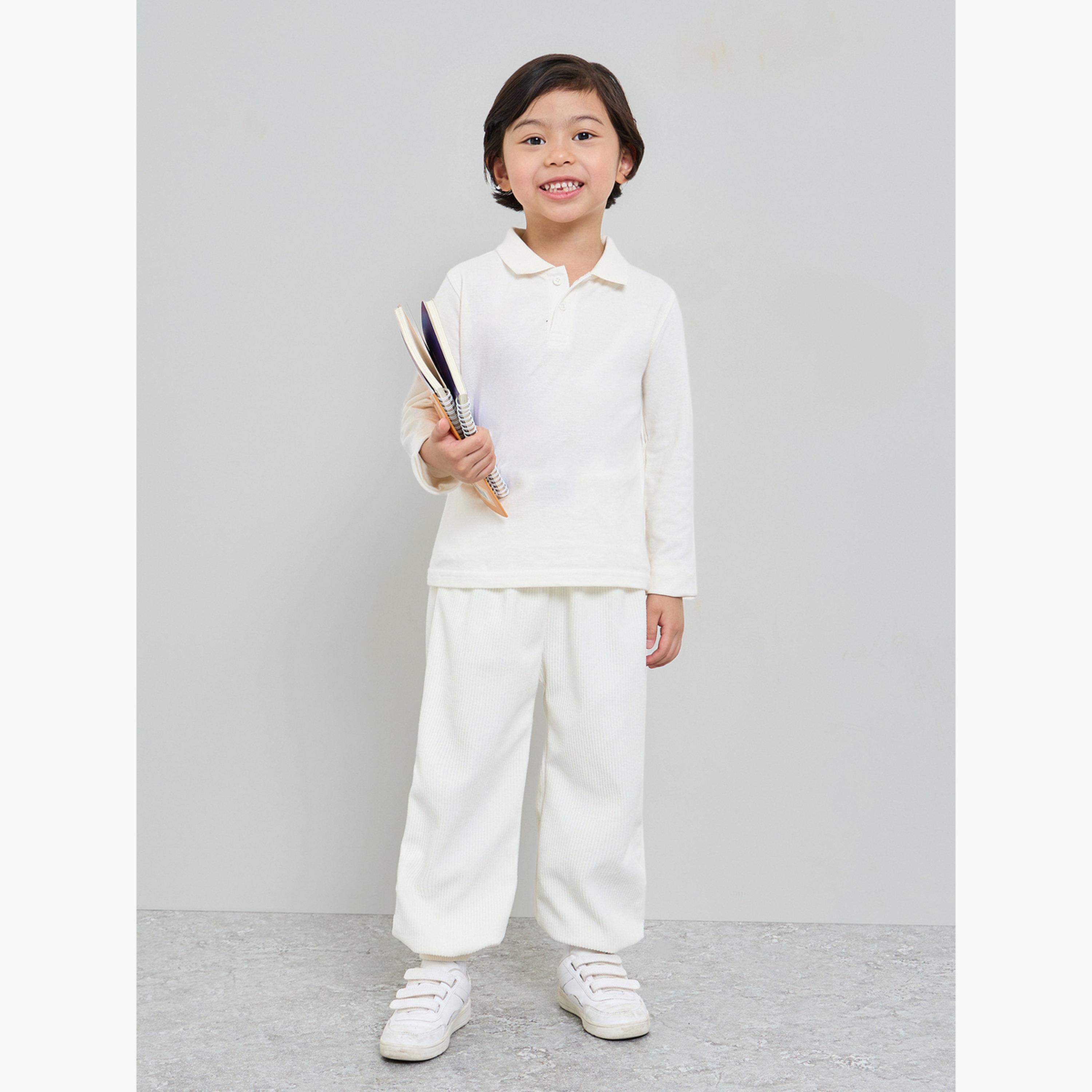 عبوة من قطعتين تيشيرت بولو قطن بأكمام طويلة للأطفال-boys-clothing-tshirtsandpolos-image-4
