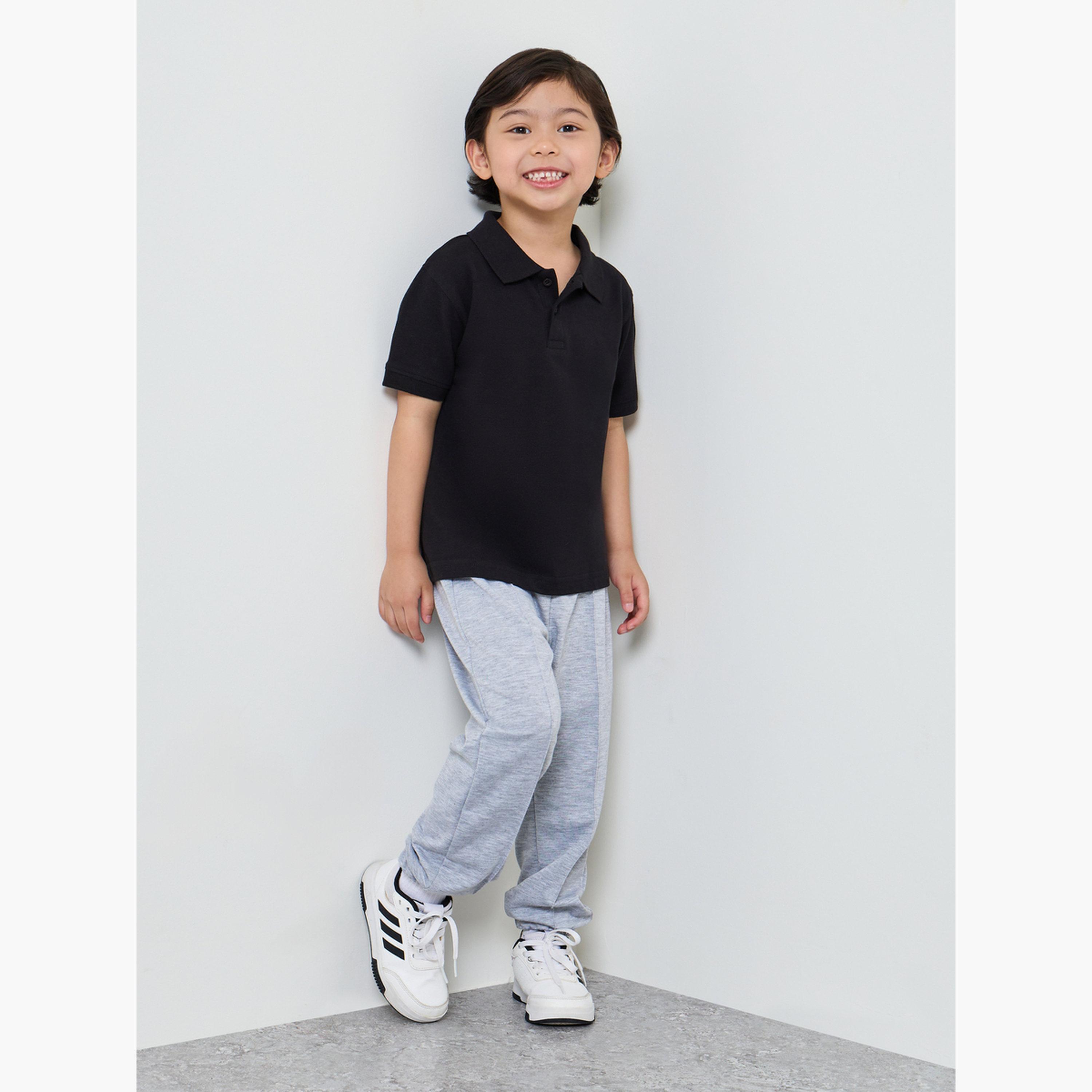 Styli Pack of 2 - Kids Unisex Solid Cotton Polo T-Shirt-boys-clothing-tshirtsandpolos-image-3
