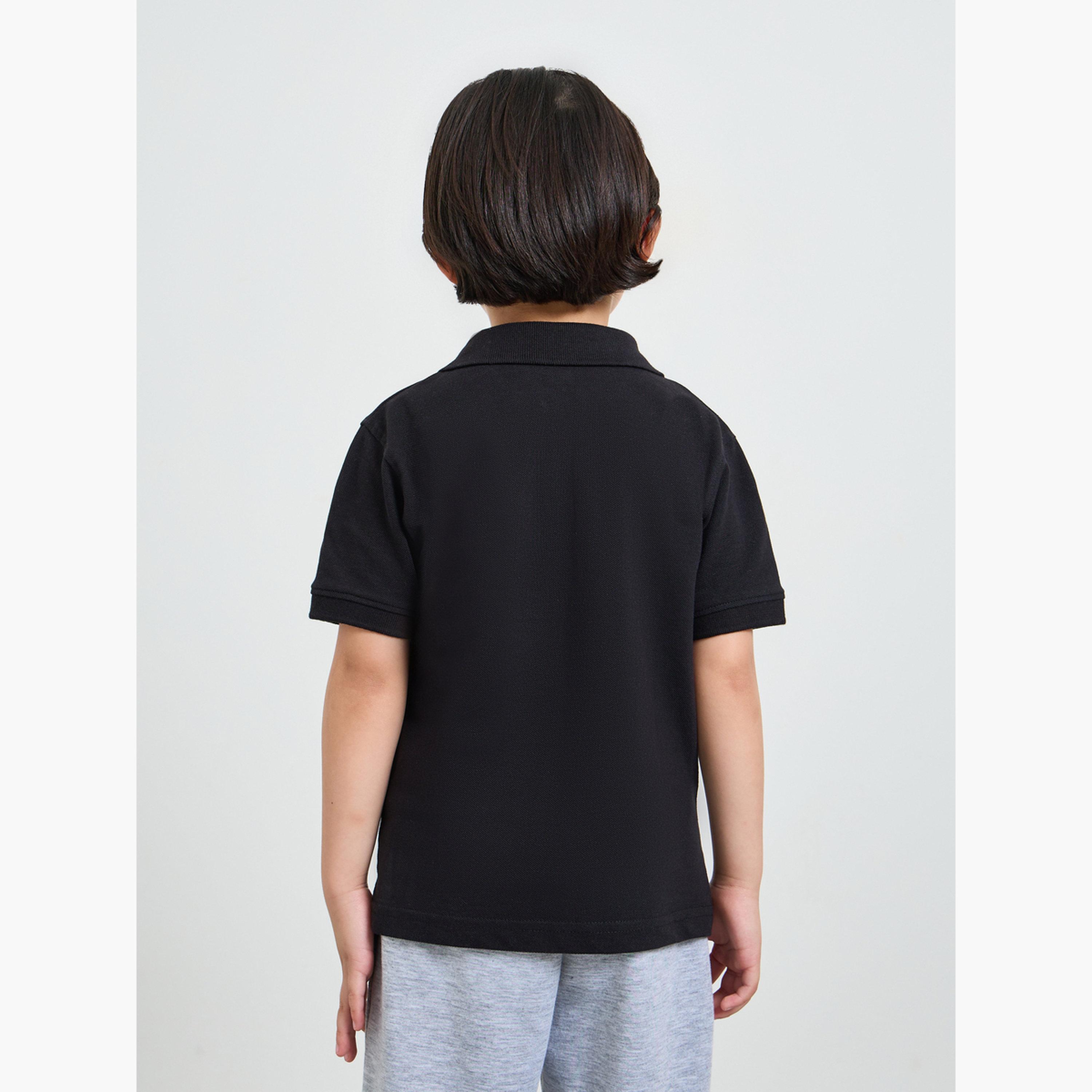 Styli Pack of 2 - Kids Unisex Solid Cotton Polo T-Shirt-boys-clothing-tshirtsandpolos-image-5