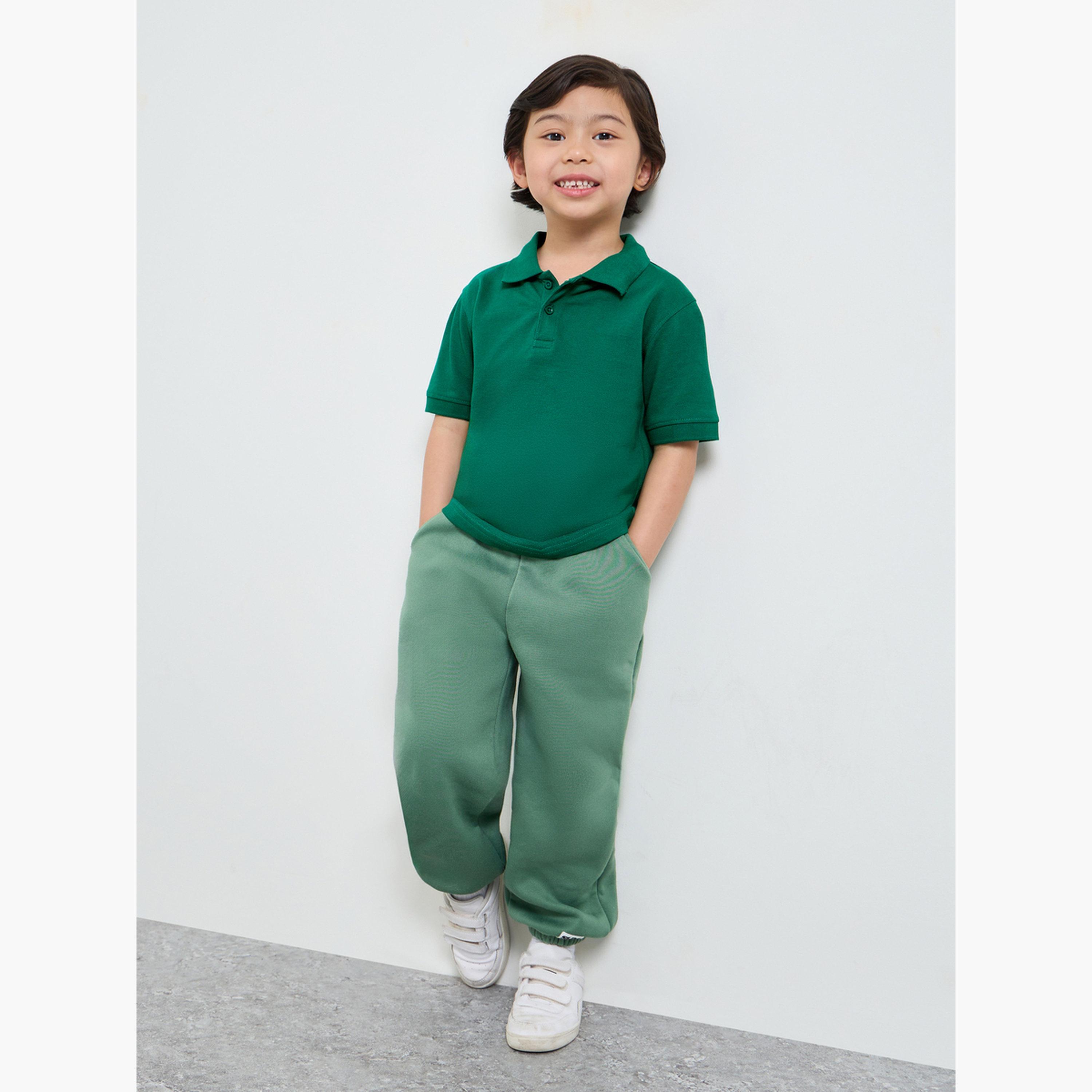 Styli Pack of 2 - Kids Unisex Solid Cotton Polo T-Shirt-boys-clothing-tshirtsandpolos-image-3