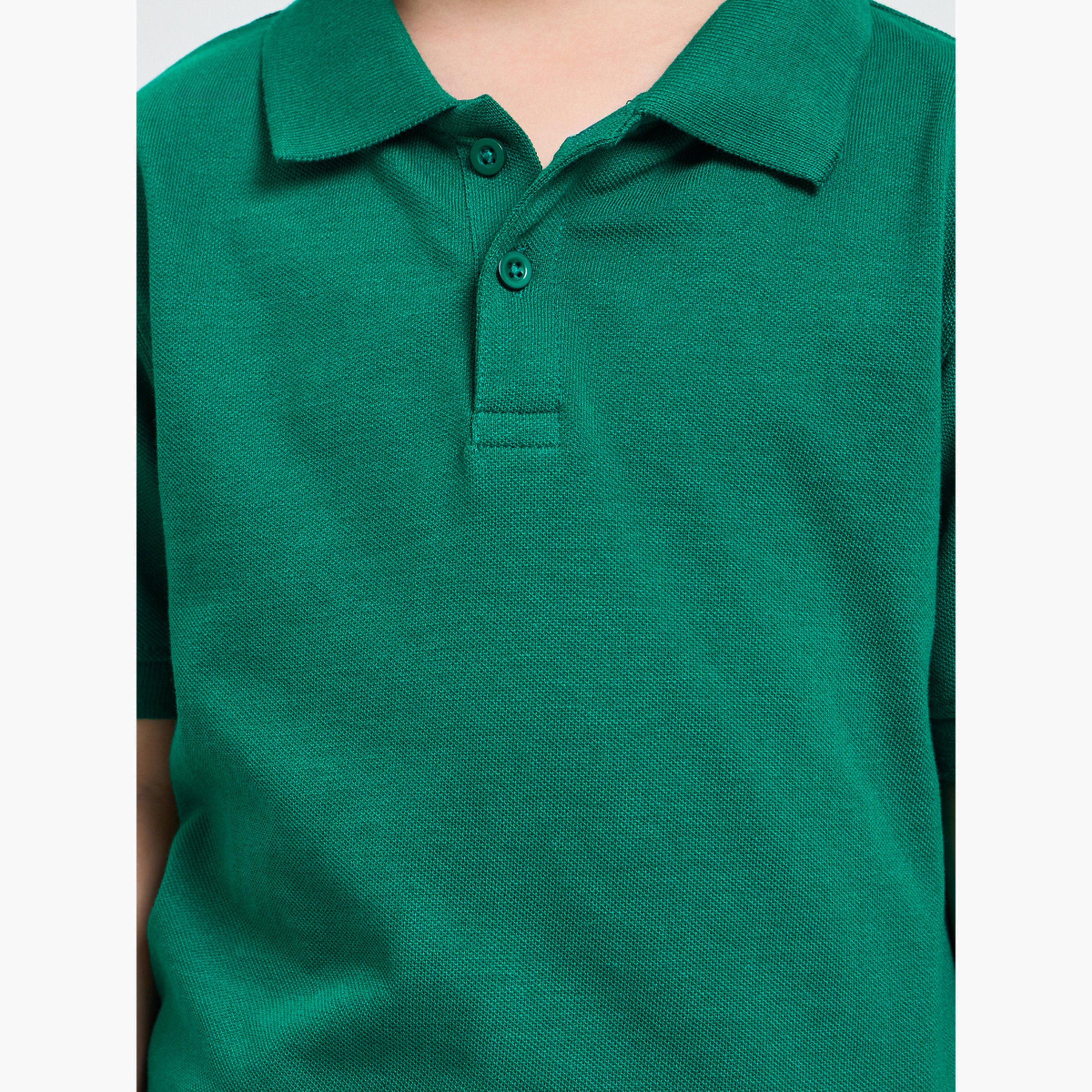 Styli Pack of 2 - Kids Unisex Solid Cotton Polo T-Shirt-boys-clothing-tshirtsandpolos-image-6