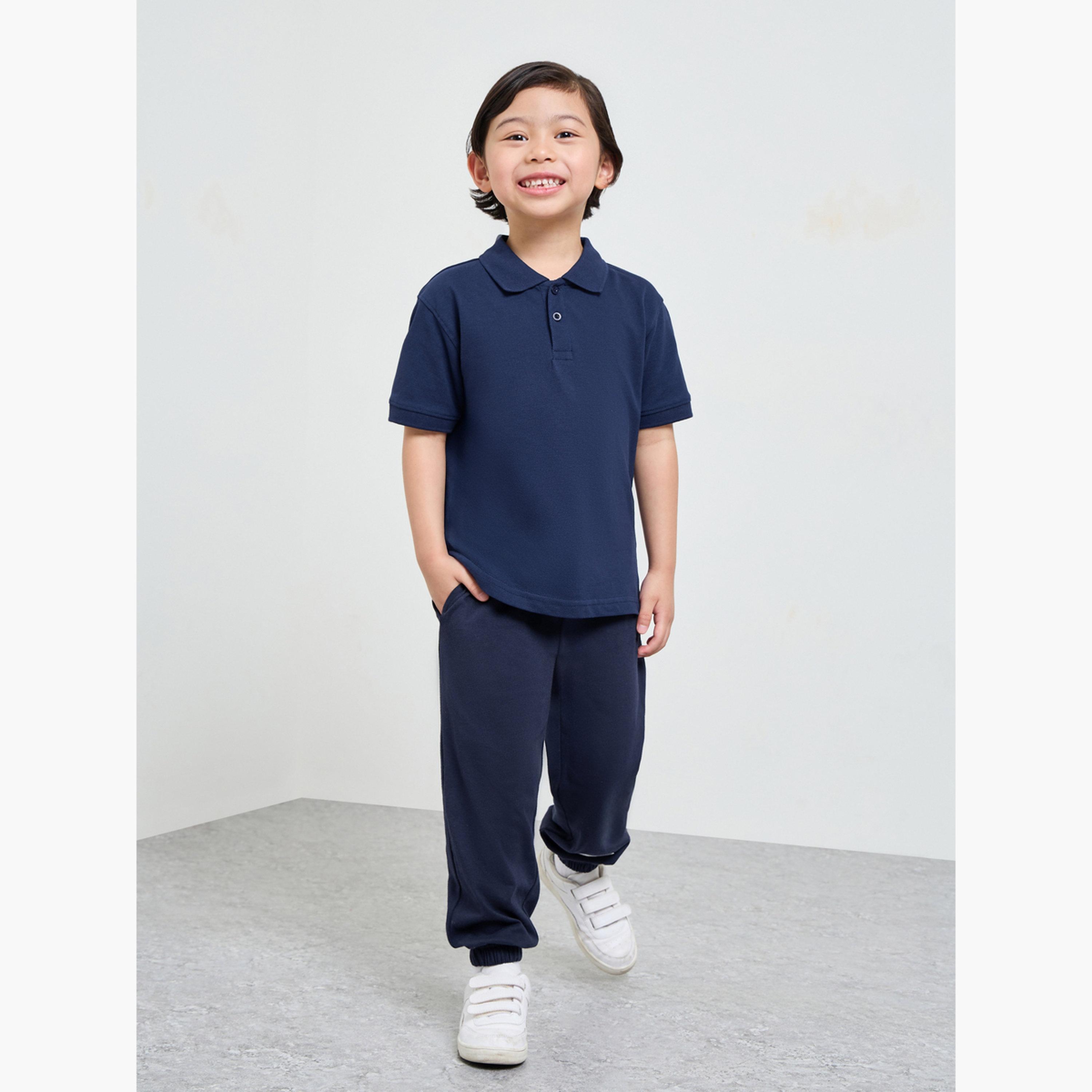 Styli Pack of 2 - Kids Unisex Solid Cotton Polo T-Shirt-boys-clothing-tshirtsandpolos-image-3