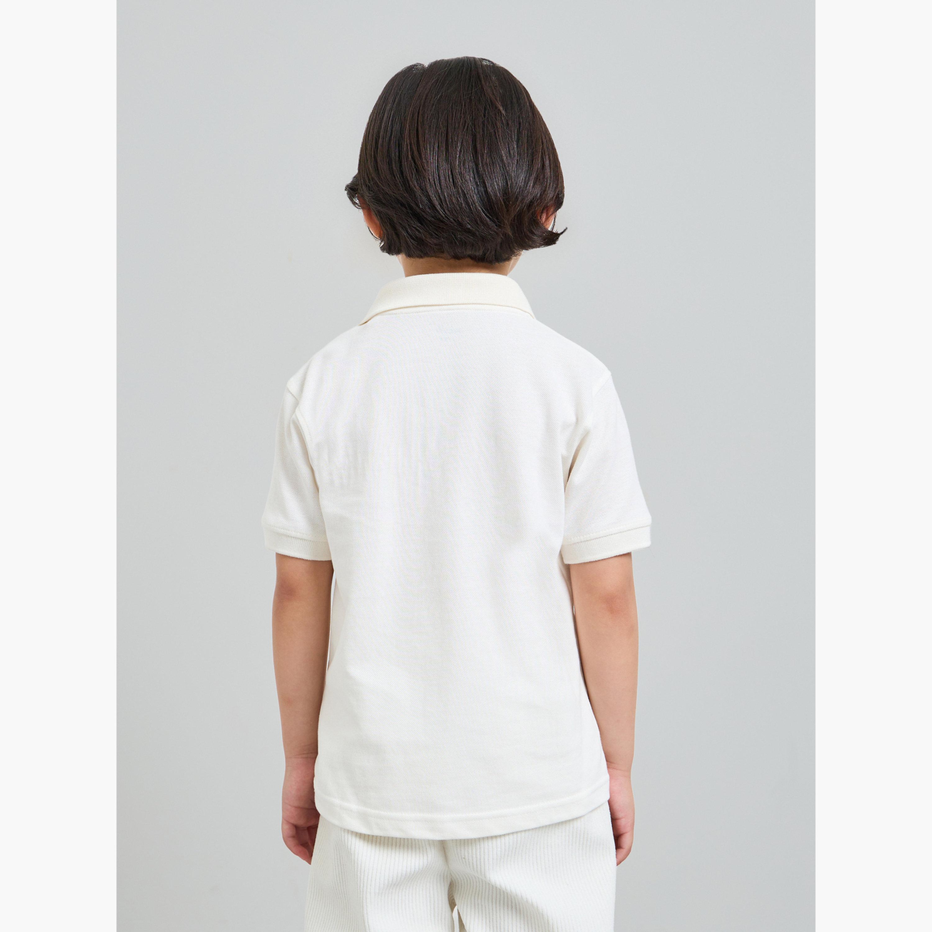ستايلي - عبوة من قطعتين - تيشيرت بولو قطني سادة للأطفال للجنسين-boys-clothing-tshirtsandpolos-image-4