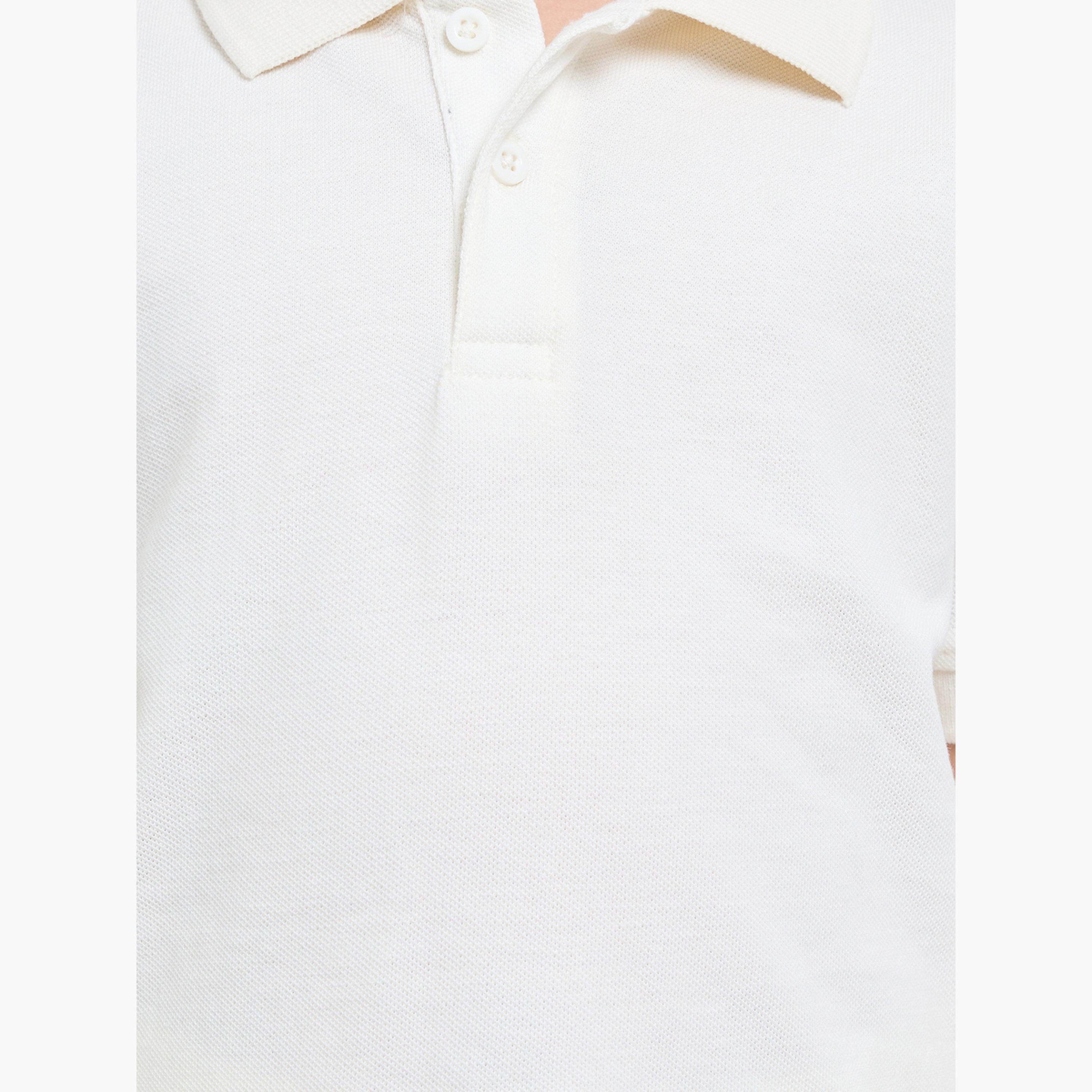 ستايلي - عبوة من قطعتين - تيشيرت بولو قطني سادة للأطفال للجنسين-boys-clothing-tshirtsandpolos-image-5