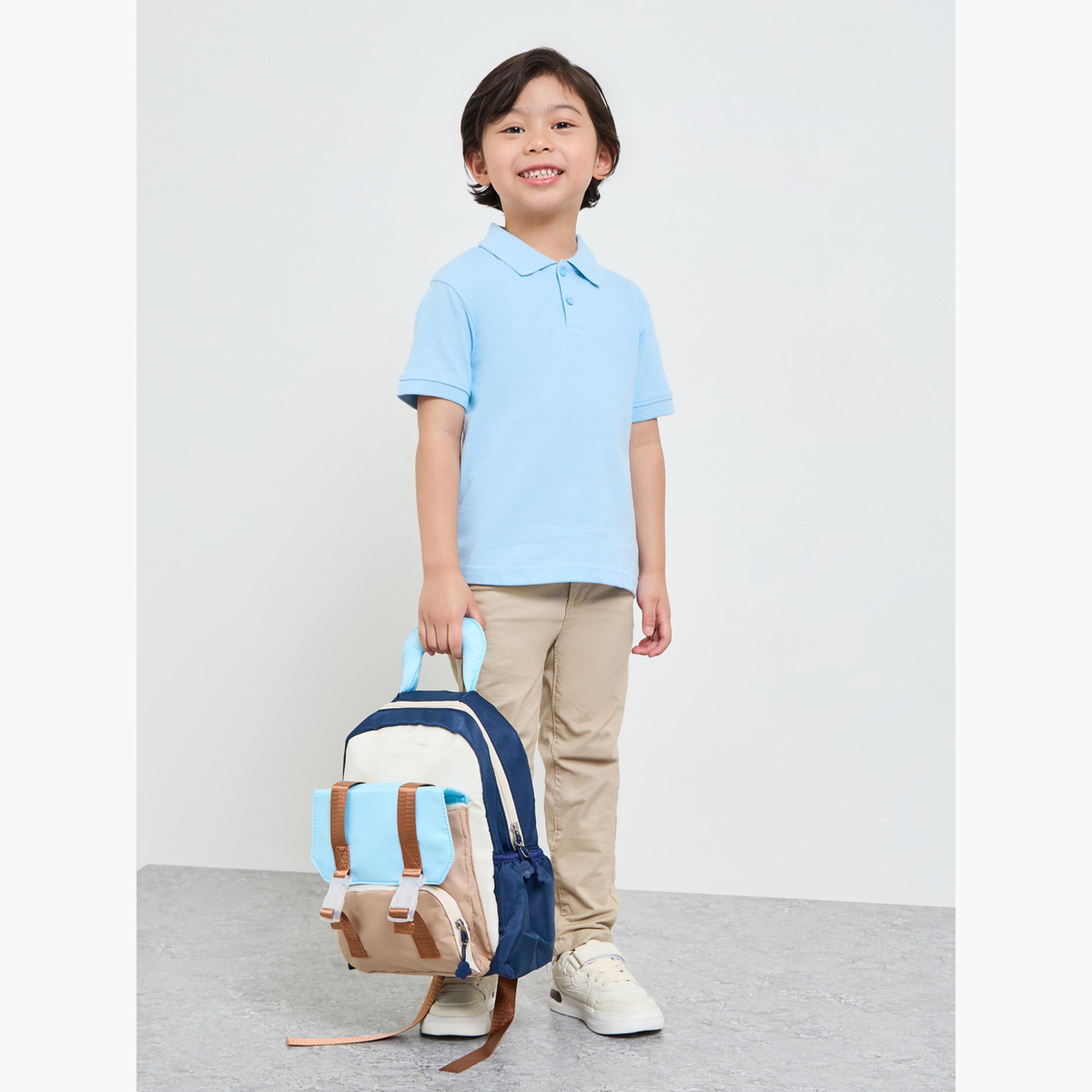 ستايلي - عبوة من قطعتين - تيشيرت بولو قطني سادة للأطفال للجنسين-boys-clothing-tshirtsandpolos-image-3