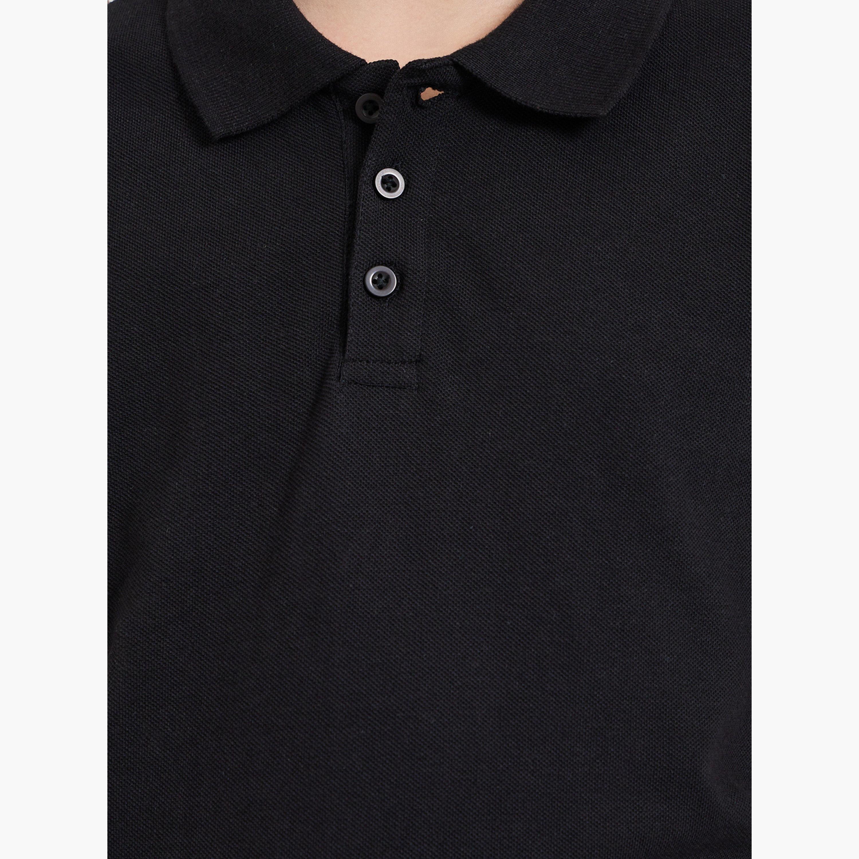 ستايلي - عبوة من قطعتين - تيشيرت بولو قطني سادة للجنسين-girls-clothing-tshirts-image-6