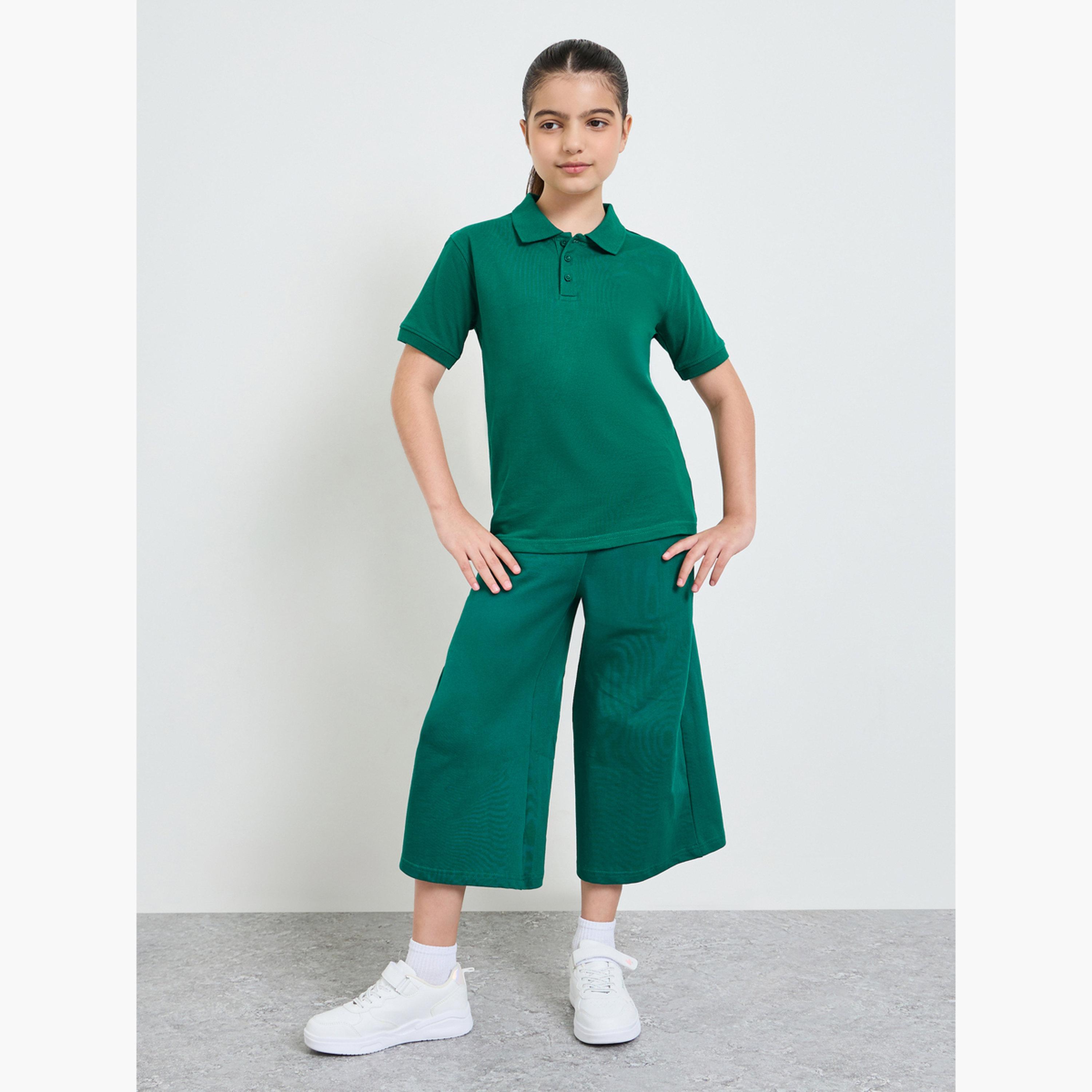 ستايلي - عبوة من قطعتين - تيشيرت بولو قطني سادة للجنسين-girls-clothing-tshirts-image-3