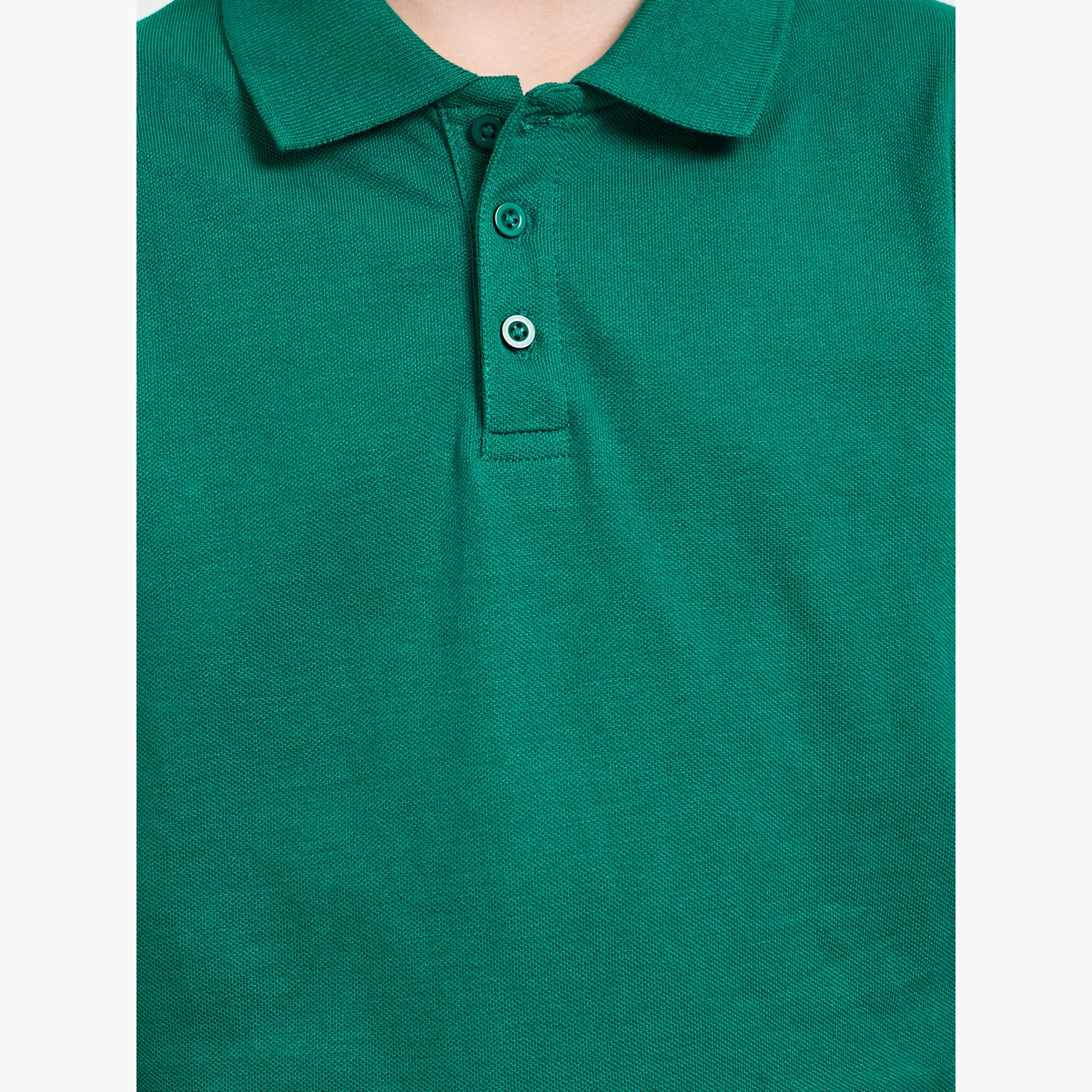 ستايلي - عبوة من قطعتين - تيشيرت بولو قطني سادة للجنسين-girls-clothing-tshirts-image-6