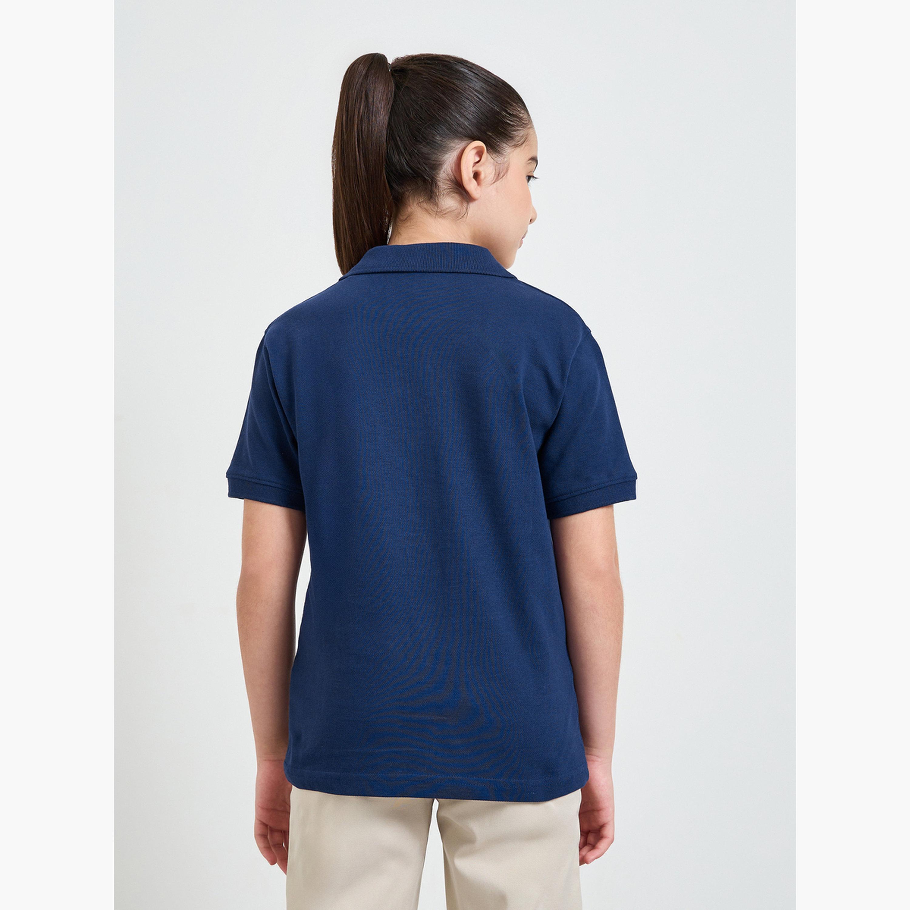 ستايلي - عبوة من قطعتين - تيشيرت بولو قطني سادة للجنسين-girls-clothing-tshirts-image-5