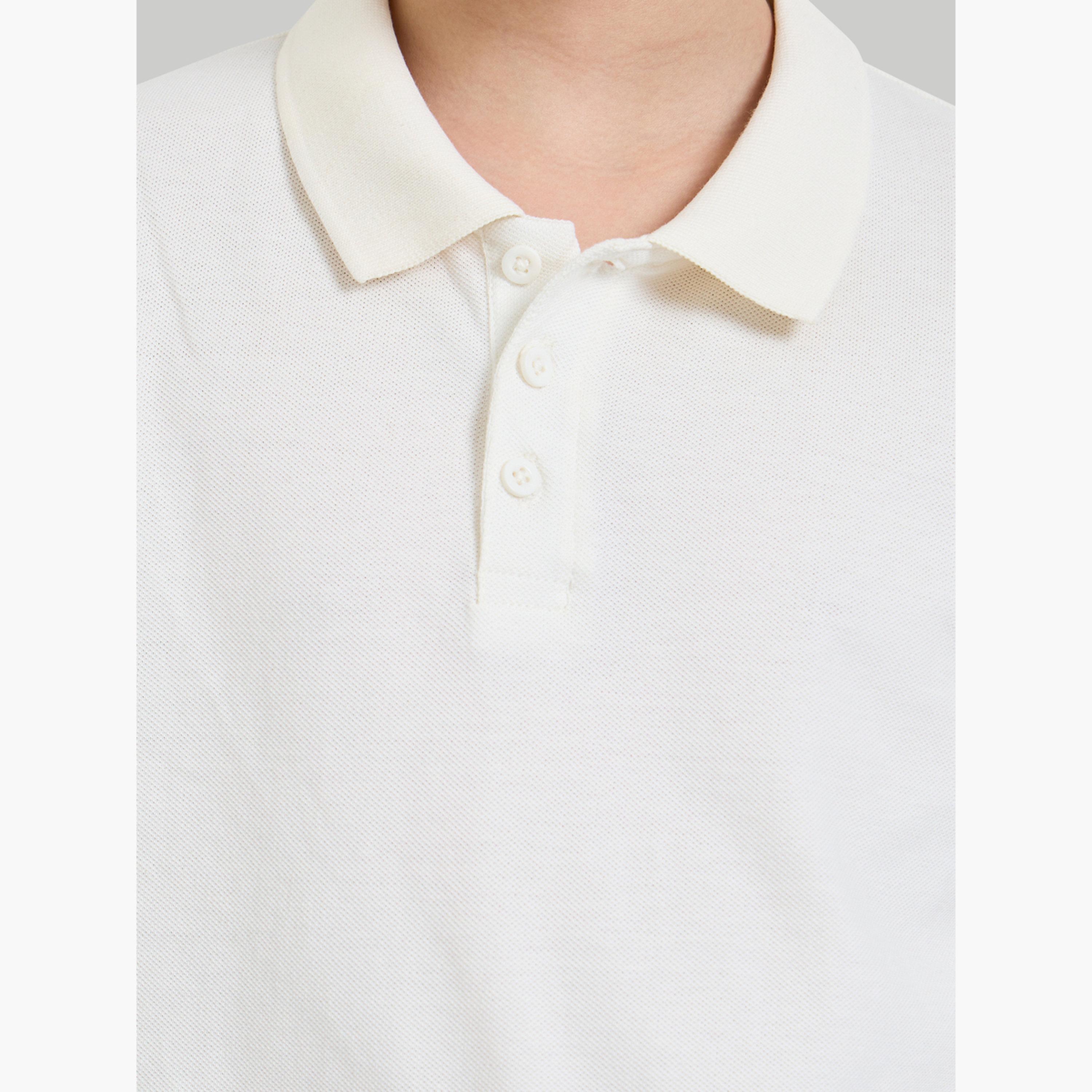 Styli Pack of 2 - Teen Unisex Solid Cotton Polo T-Shirt-girls-clothing-tshirts-image-6