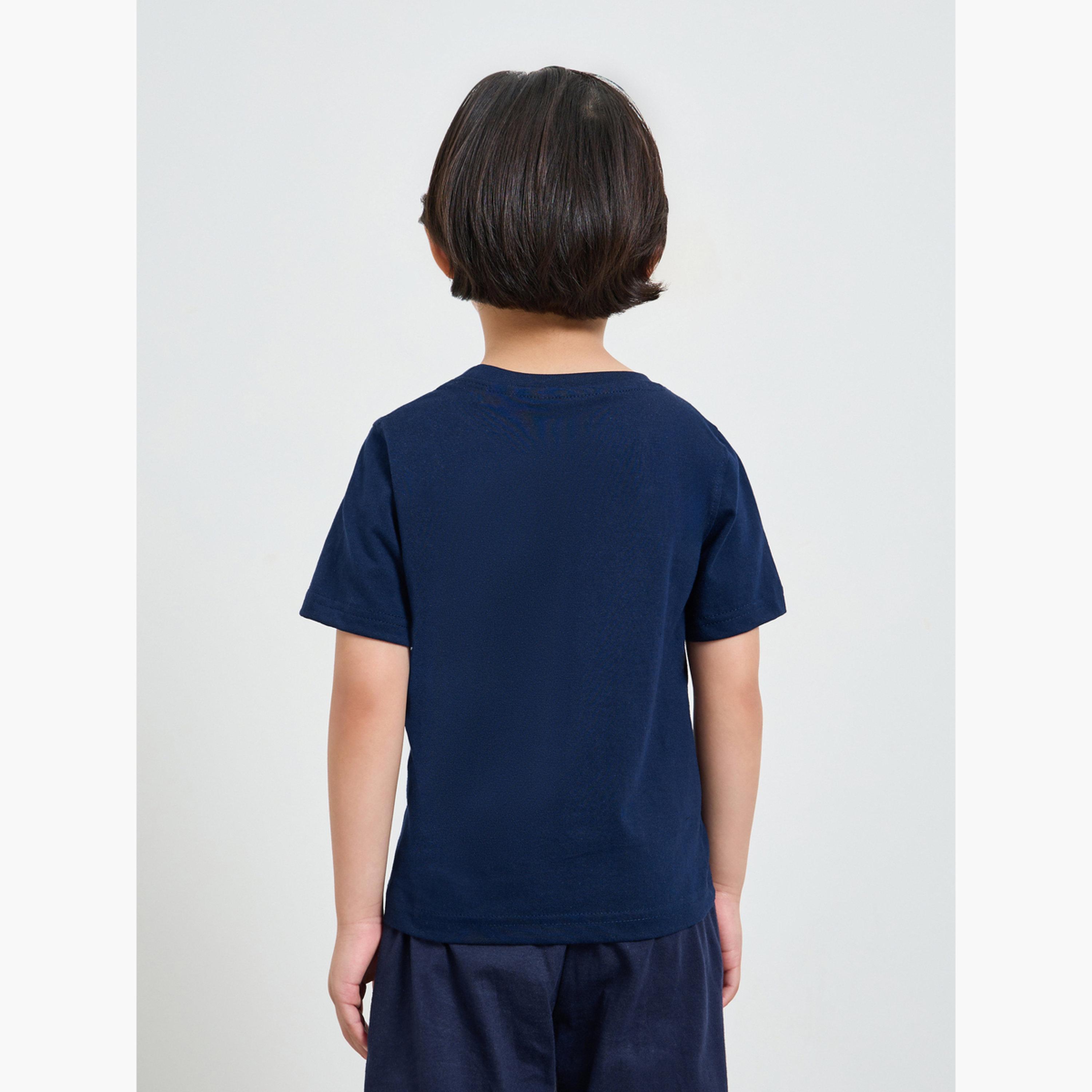 Styli Pack of 2 - Kids Unisex Solid Cotton T-Shirt-boys-clothing-tshirtsandpolos-image-5