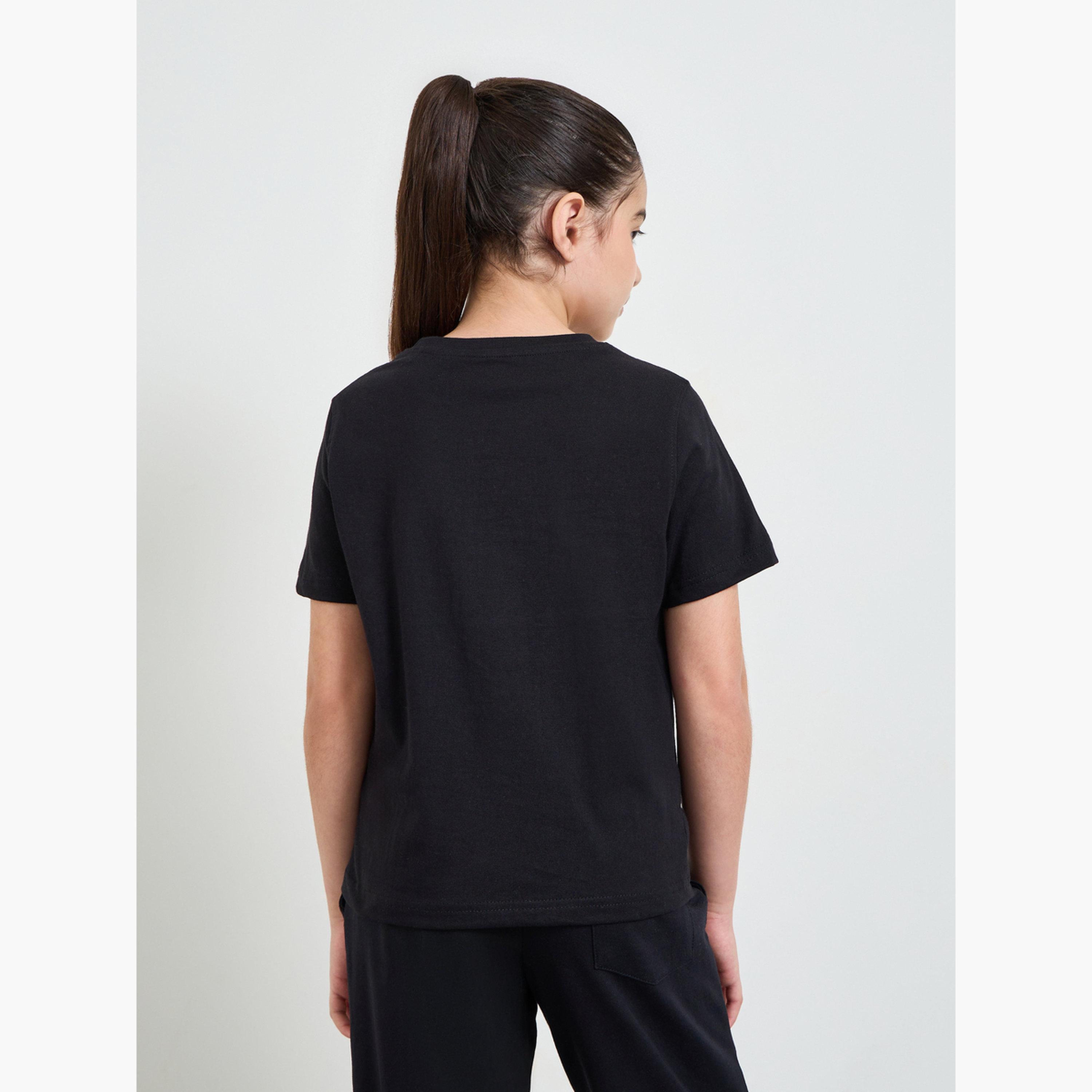 ستايلي - عبوة من قطعتين - تيشيرت قطني سادة للجنسين-girls-clothing-tshirts-image-5