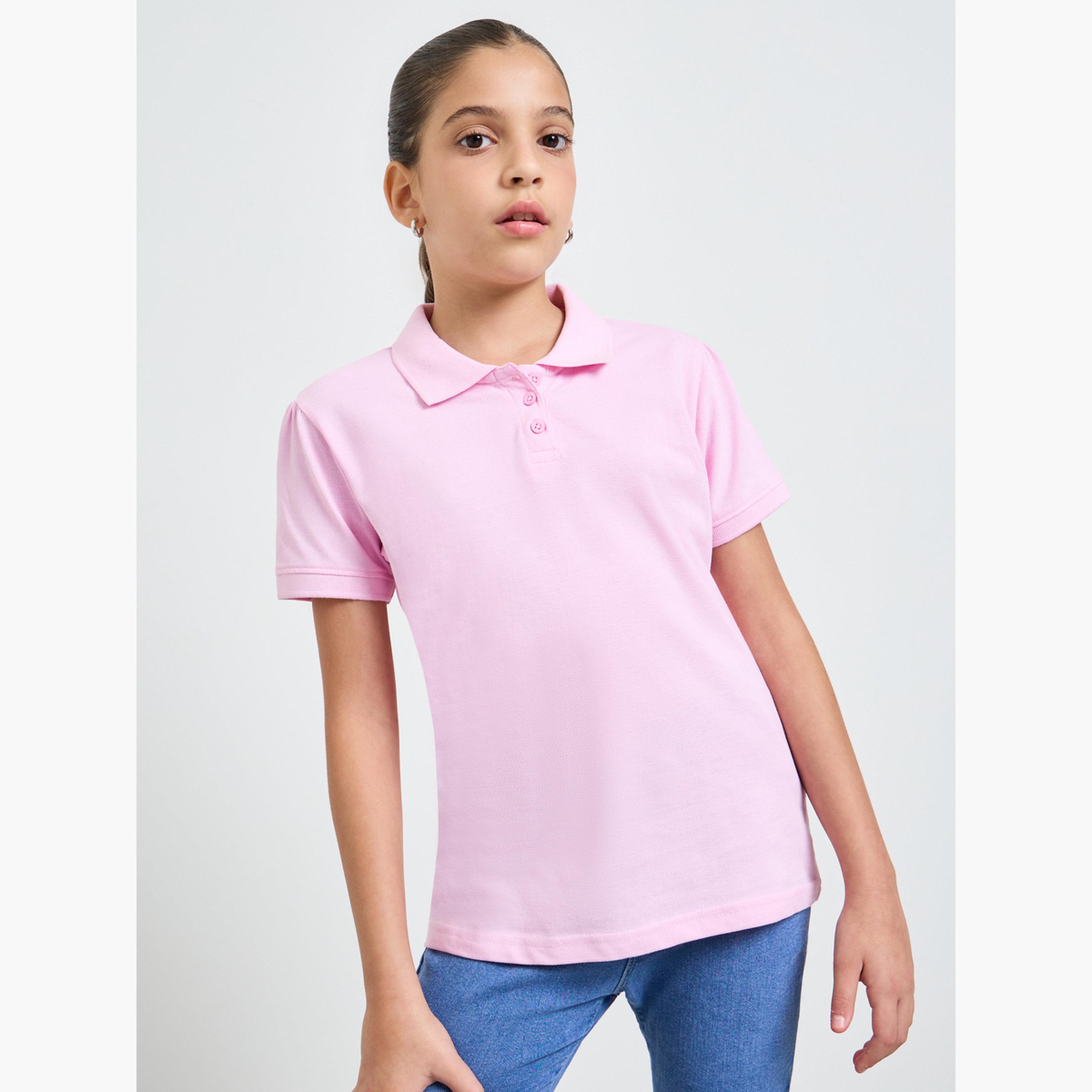 Styli Girls Pack of 2 - Short Sleeves Polo T-Shirt-girls-clothing-tshirts-image-1