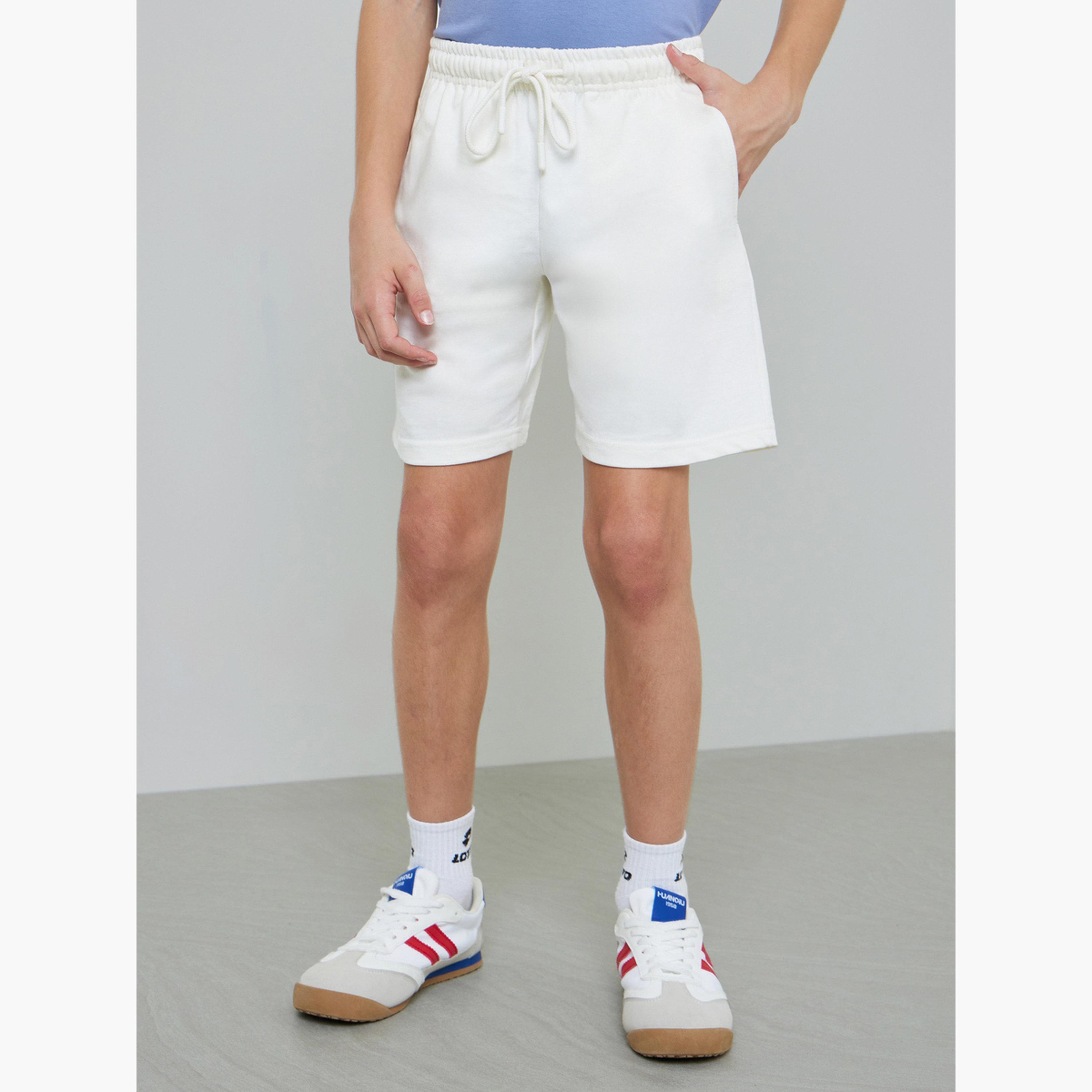 Styli Teens Pack of 2 - Cotton Knitted Drawstring Shorts-boys-clothing-bottoms-shorts-image-2