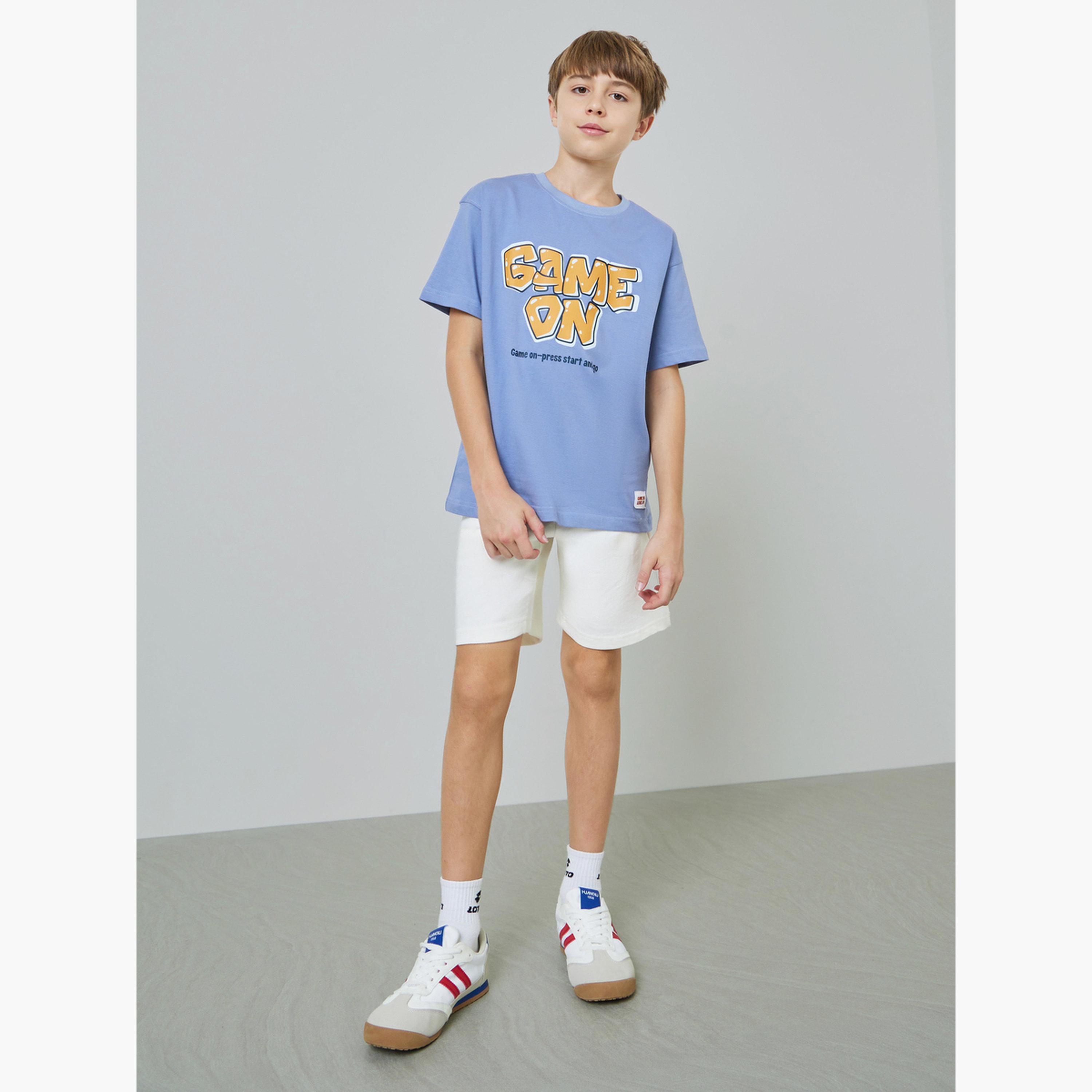 Styli Teens Pack of 2 - Cotton Knitted Drawstring Shorts-boys-clothing-bottoms-shorts-image-3
