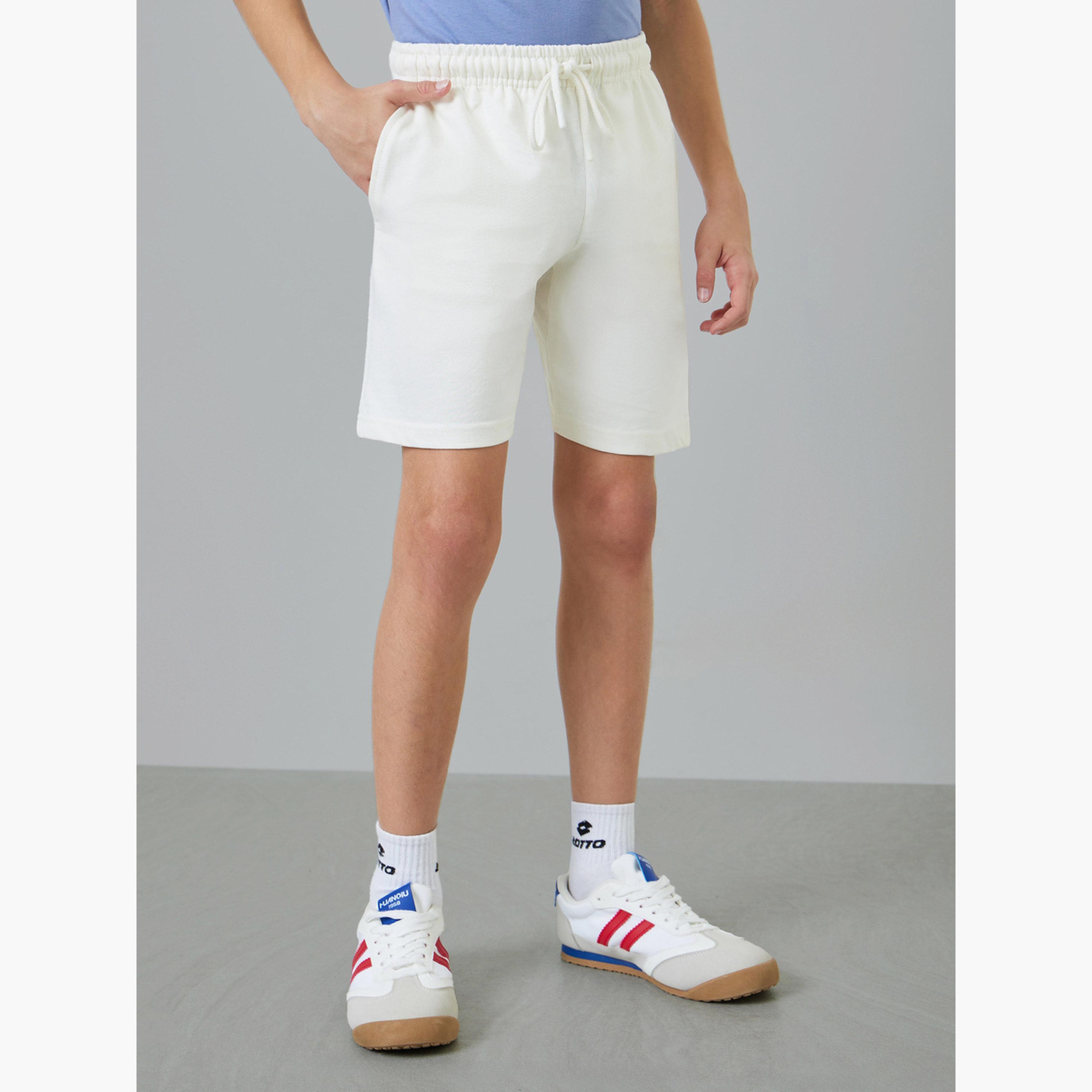 Styli Teens Pack of 2 - Cotton Knitted Drawstring Shorts-boys-clothing-bottoms-shorts-image-4