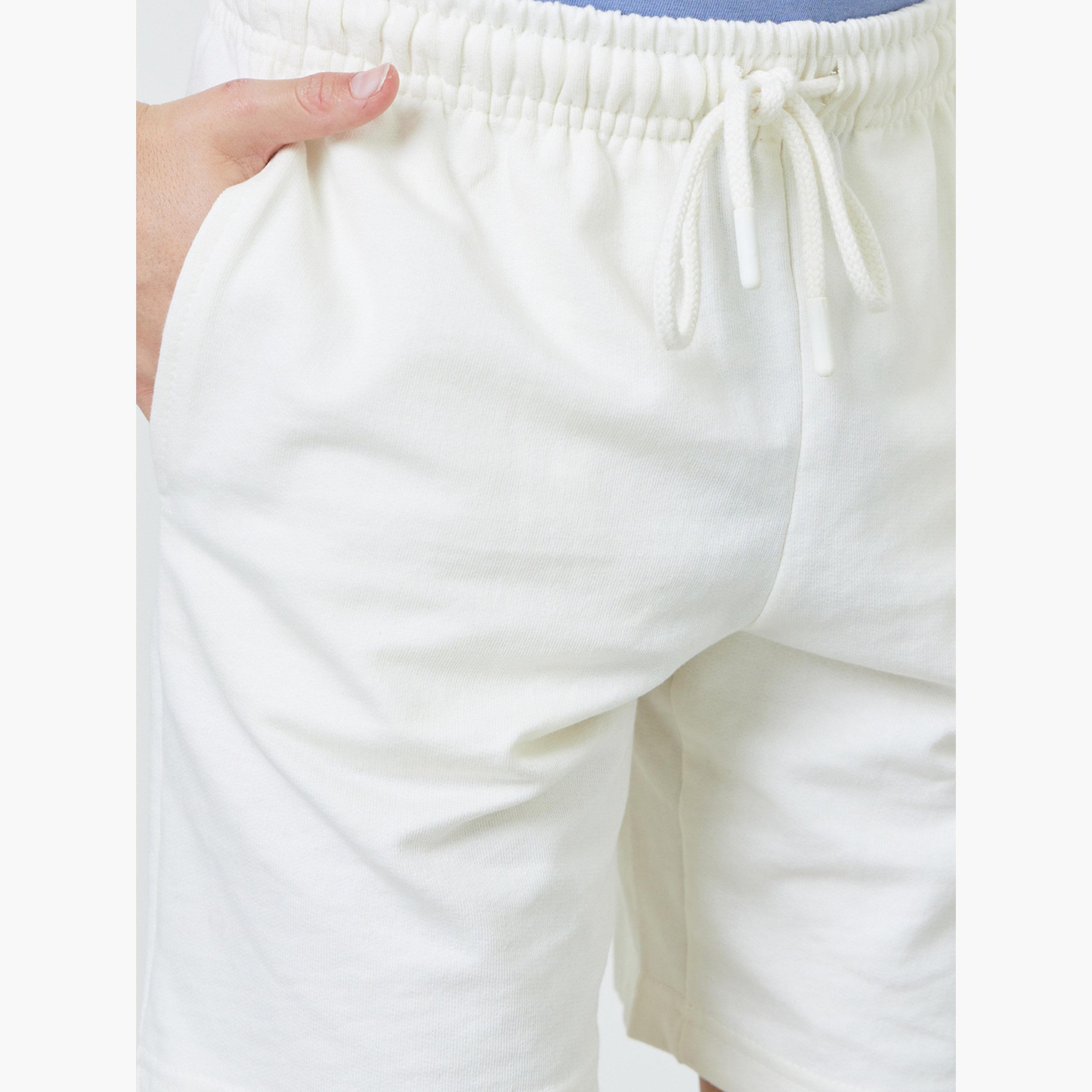 Styli Teens Pack of 2 - Cotton Knitted Drawstring Shorts-boys-clothing-bottoms-shorts-image-5