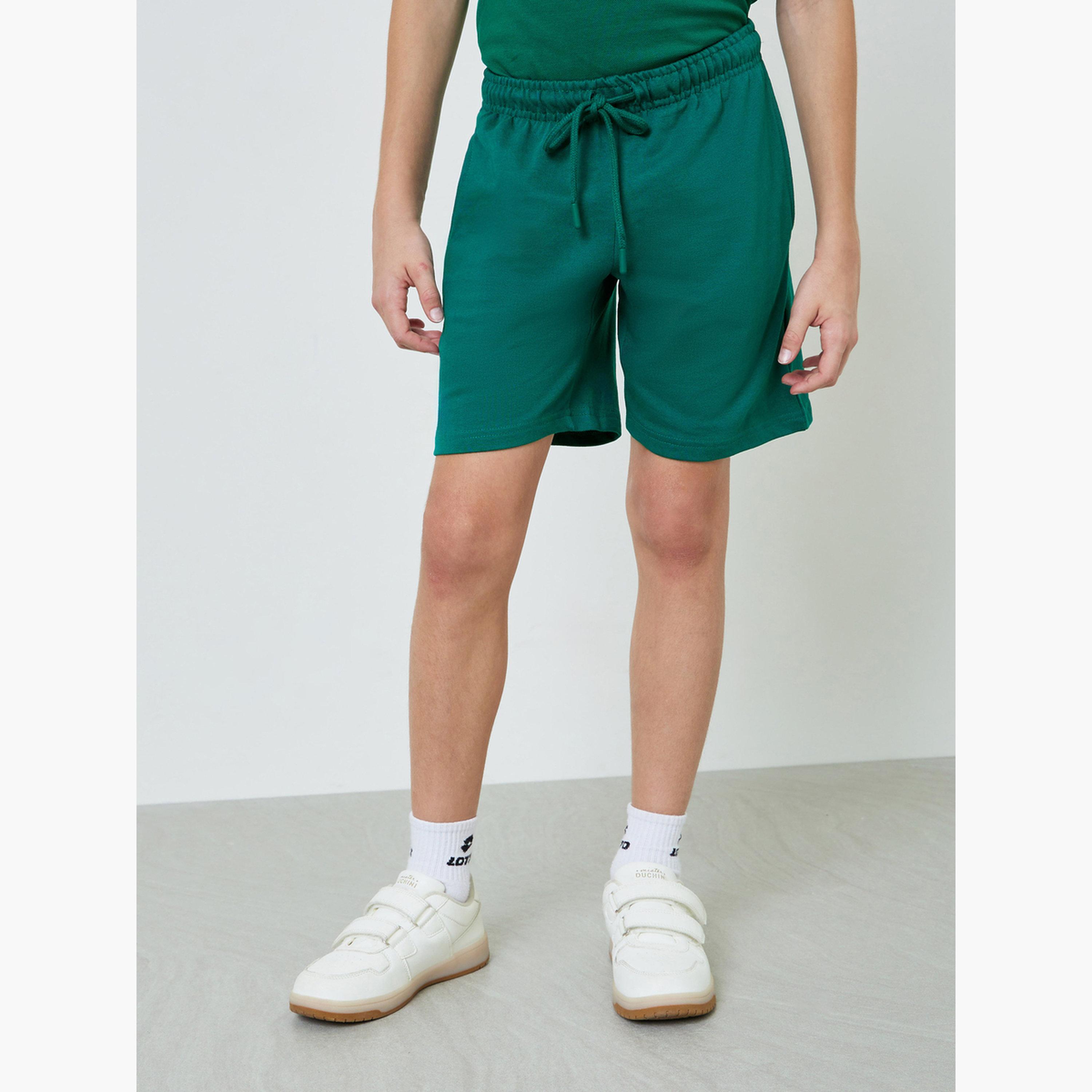 Styli Teens Pack of 2 - Cotton Knitted Drawstring Shorts-boys-clothing-bottoms-shorts-image-2