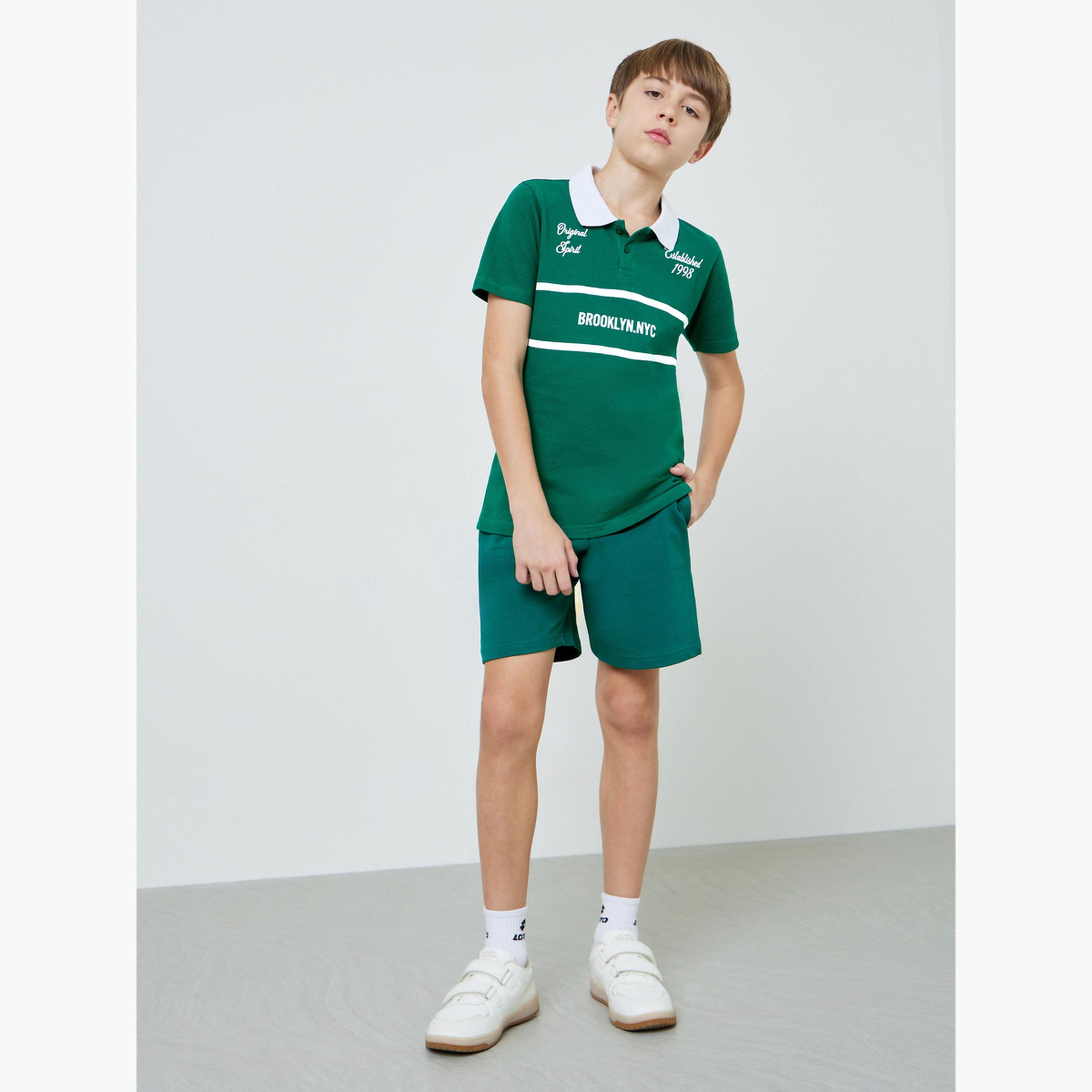 Styli Teens Pack of 2 - Cotton Knitted Drawstring Shorts-boys-clothing-bottoms-shorts-image-3