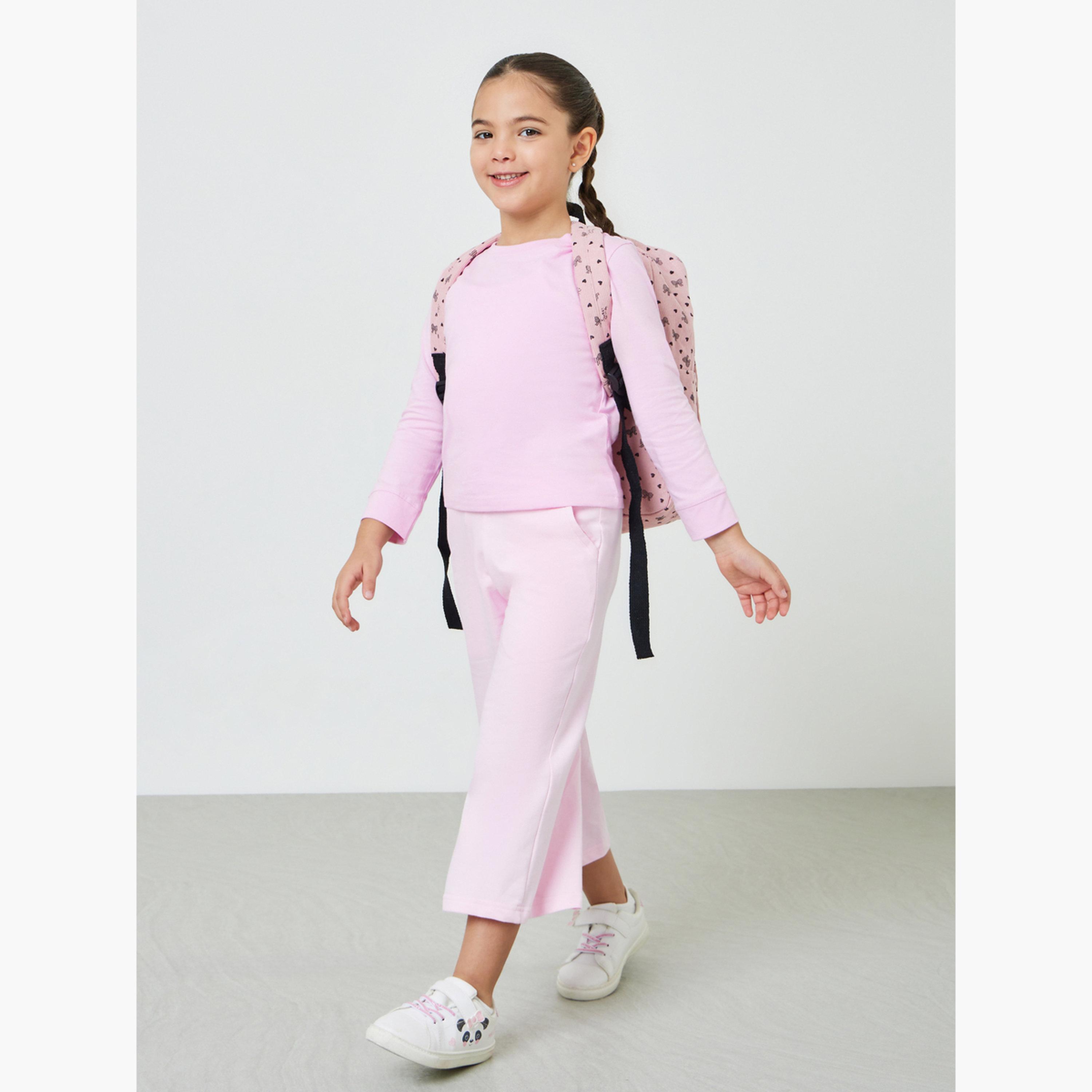 Styli Girls Regular Fit Long Sleeve Cotton T-Shirt-girls-clothing-tshirts-image-2