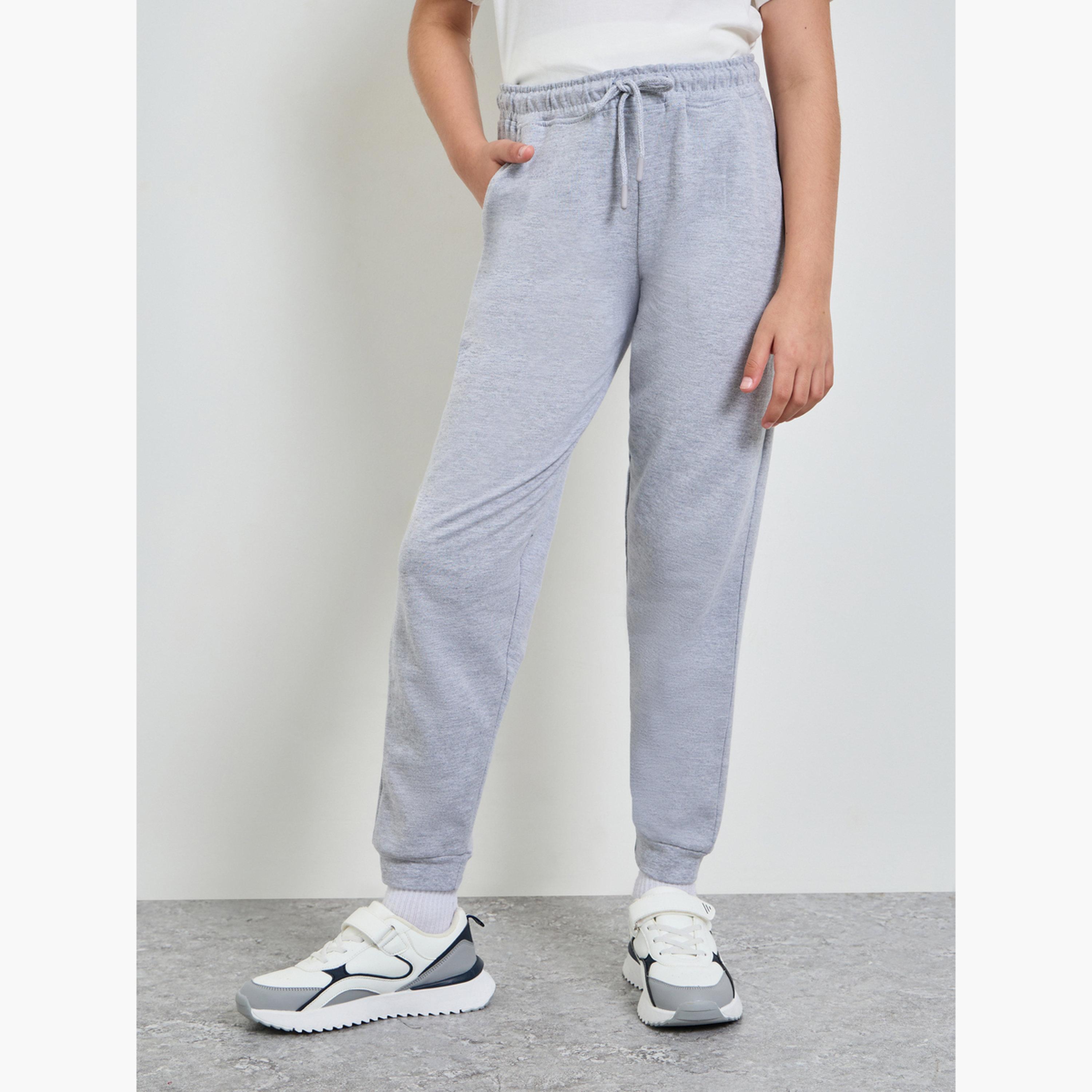ستايلي - بنطال رياضي قطني للجنسين للمراهقين مع جيب جانبي-girls-clothing-bottoms-joggersandtrackpants-image-1