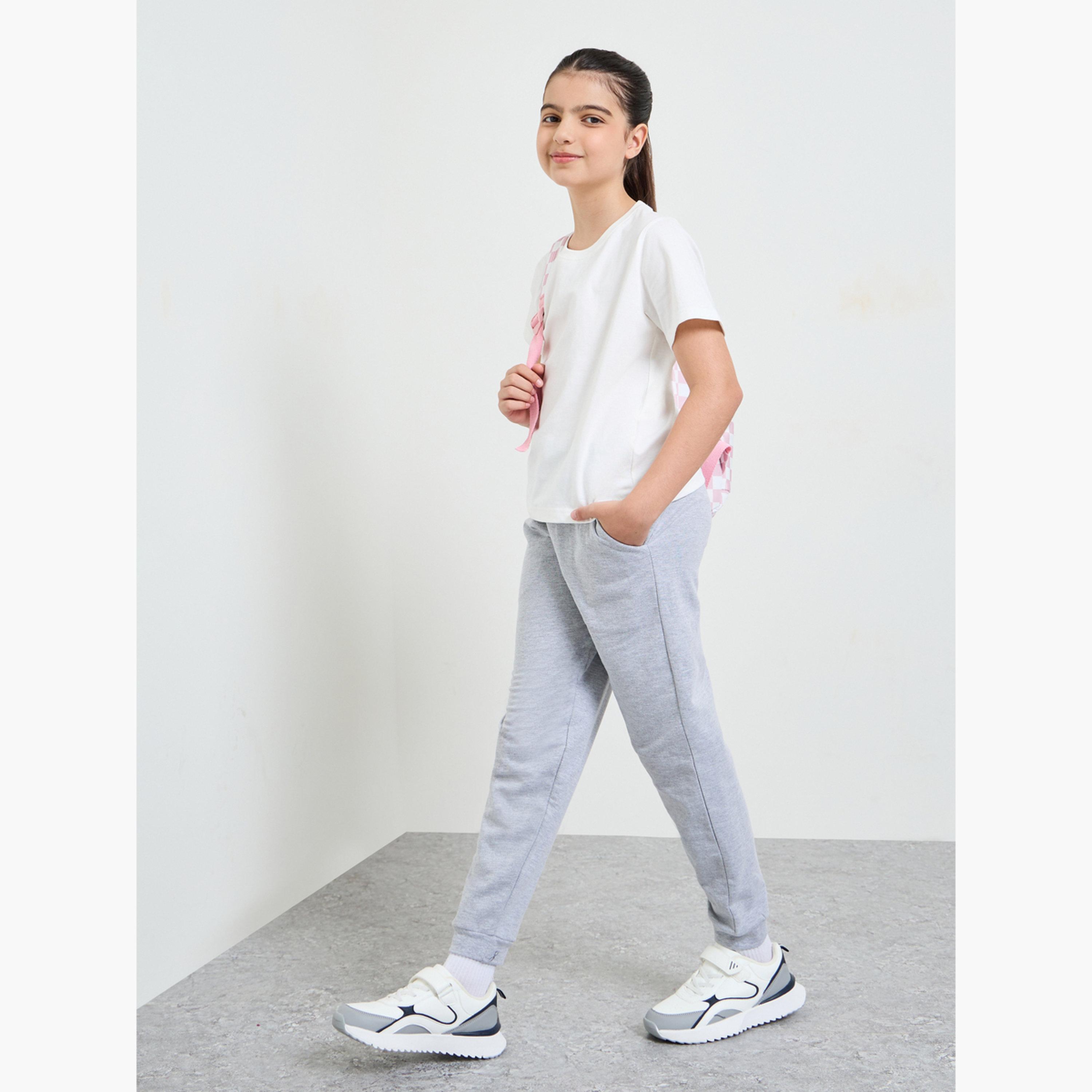 ستايلي - بنطال رياضي قطني للجنسين للمراهقين مع جيب جانبي-girls-clothing-bottoms-joggersandtrackpants-image-2