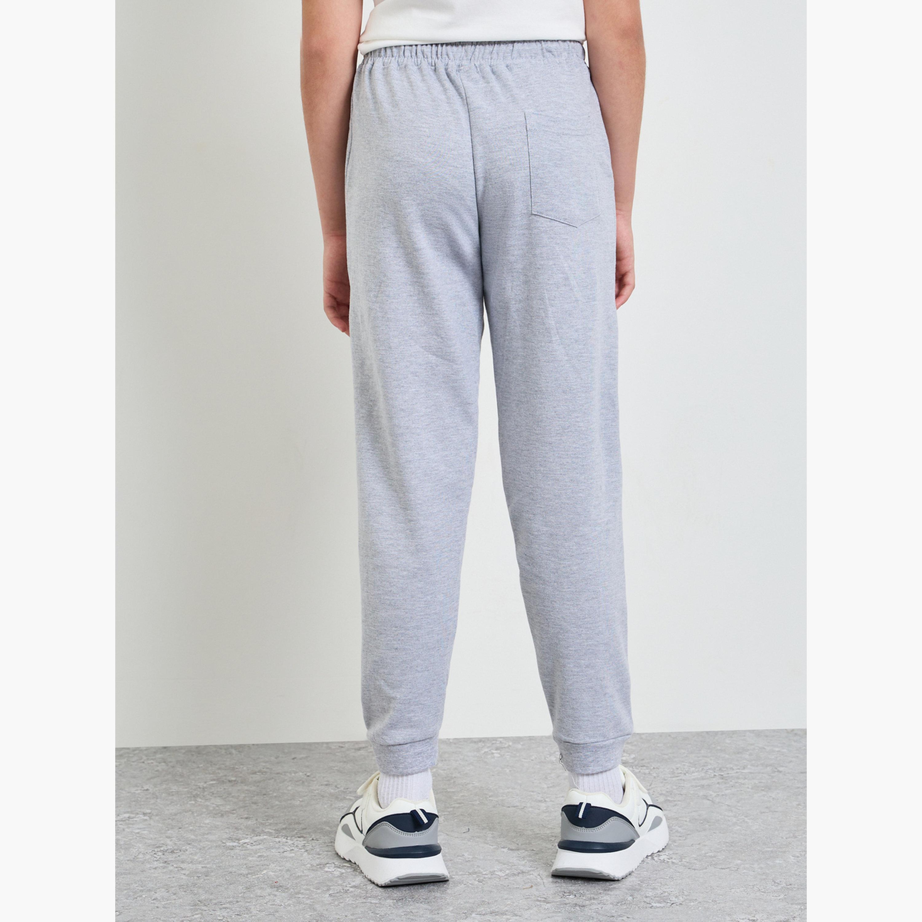 Styli Teen Unisex Cotton Joggers with Side Pocket-girls-clothing-bottoms-joggersandtrackpants-image-4