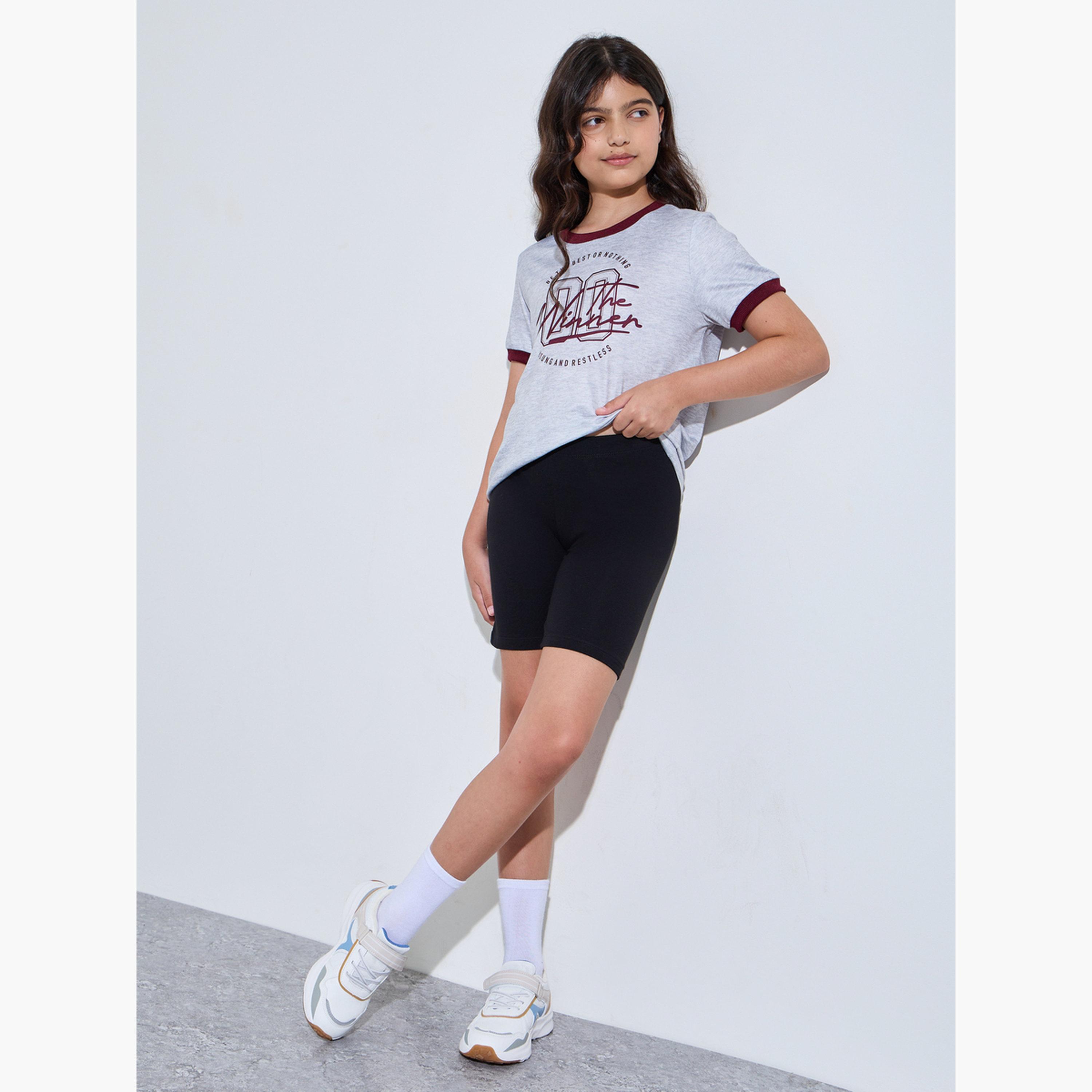 مجموعة من 2 شورت ركوب دراجات قطن للبنات-girls-clothing-bottoms-shorts-image-3